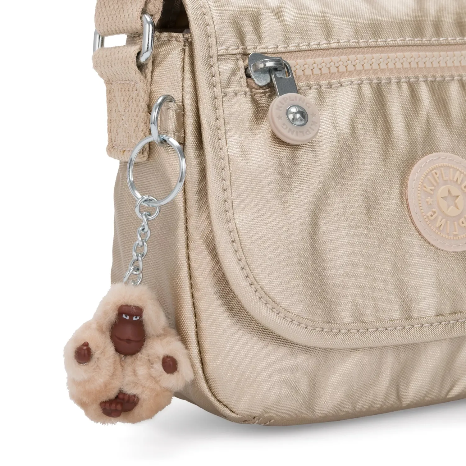 Kipling Sabian U schoudertasje klein starry gold met
