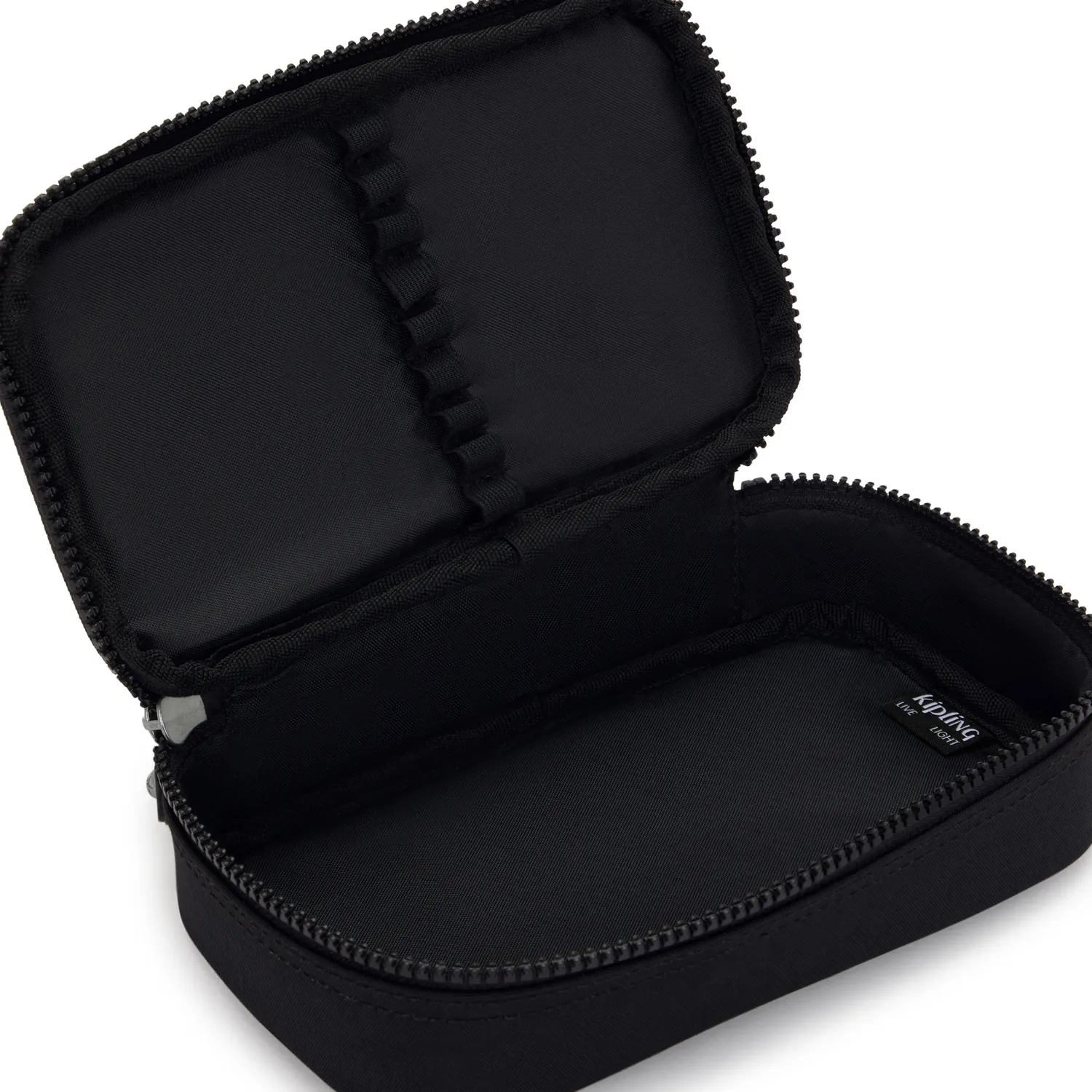 Kipling 50 Pens etui Medium Black Khaki Block waterafstotend