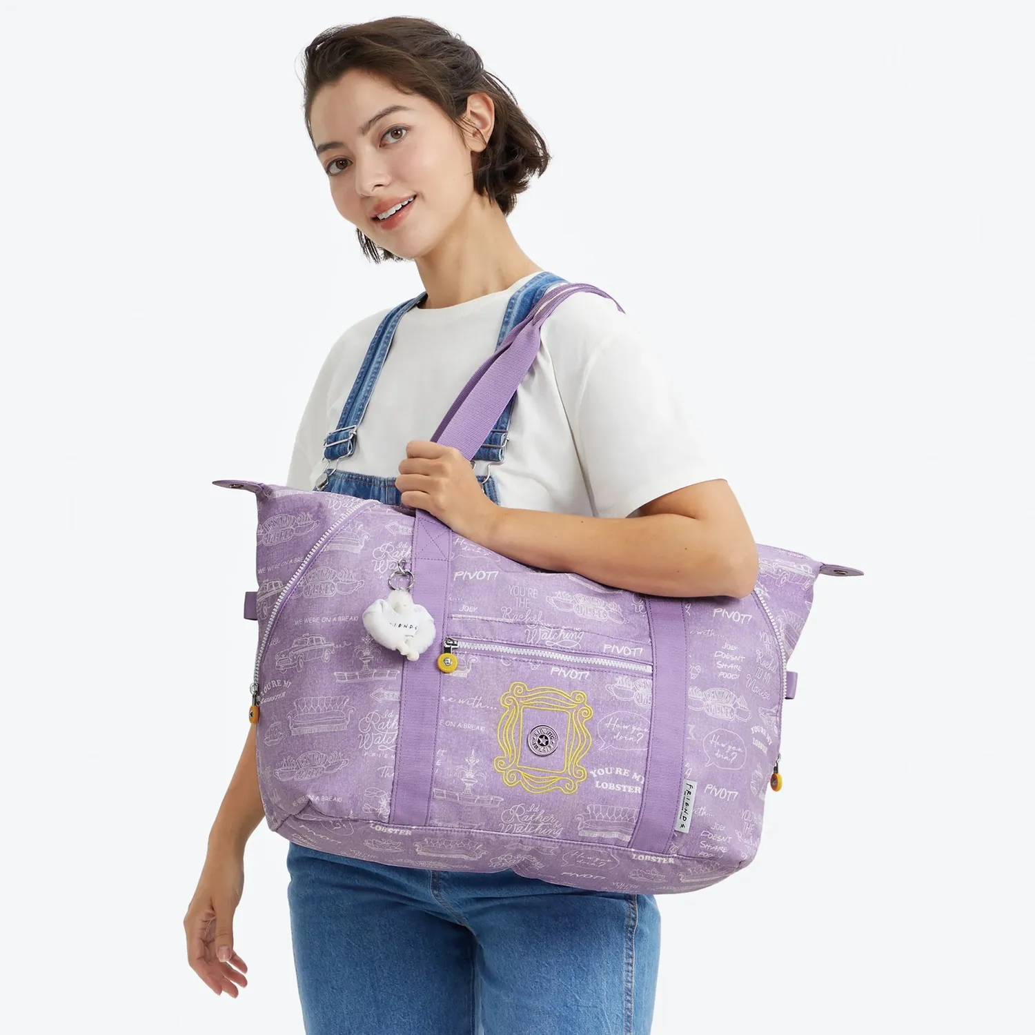 Kipling Art M draagtas Framed Lilac groot Friends