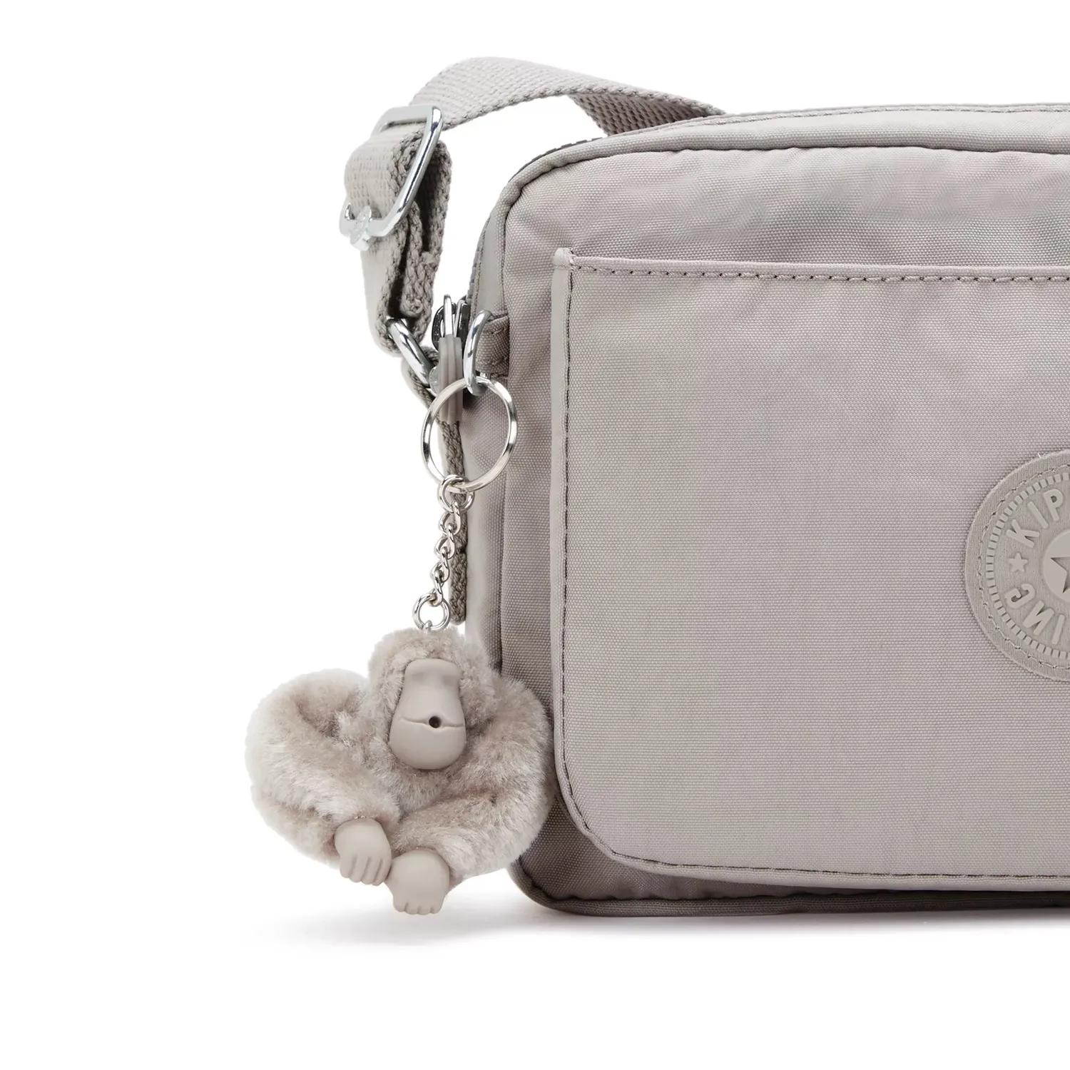 Kipling Abanu M crossbody tas Medium Grey Gris effen