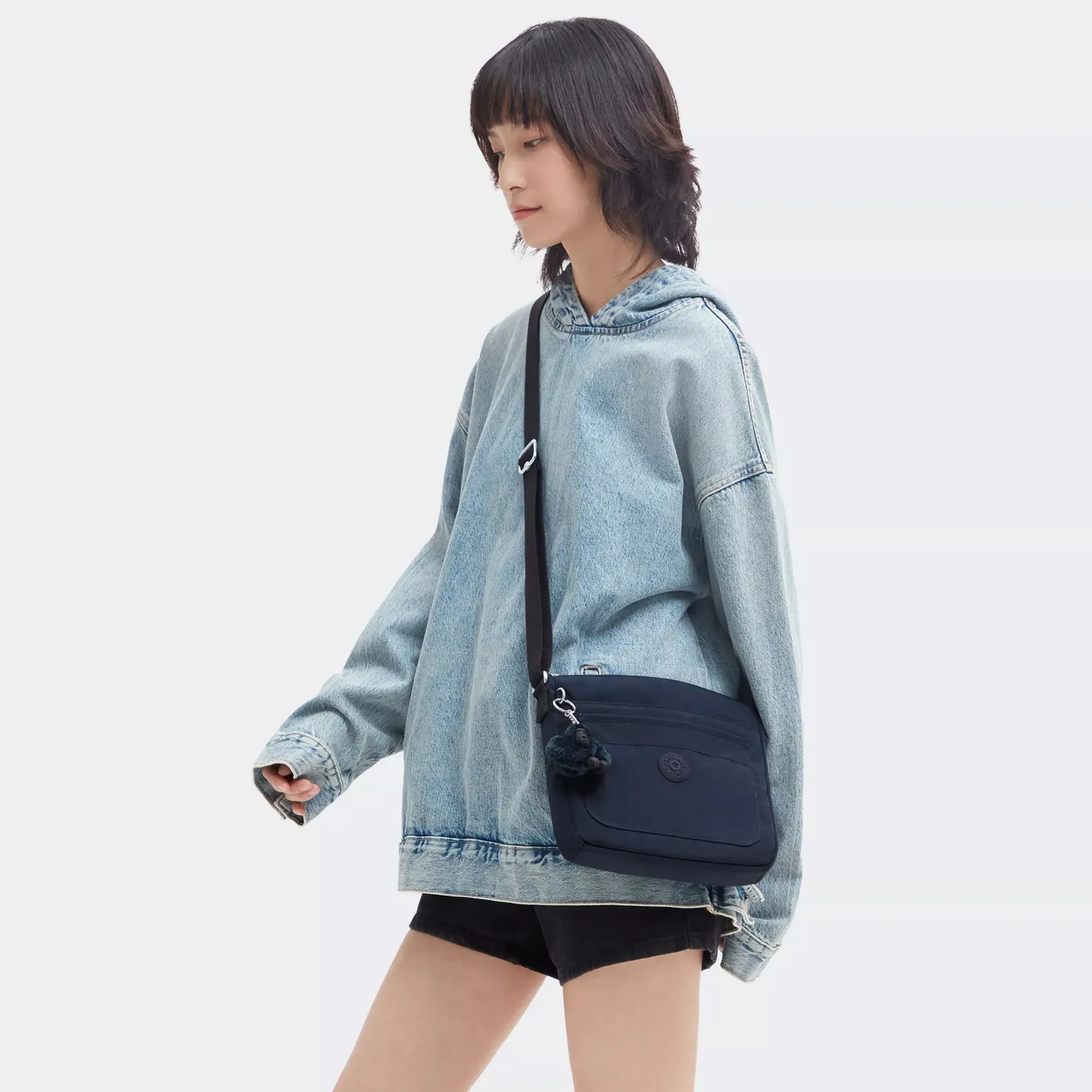 Kipling Sebastian schoudertas Blue Bleu 2 Medium crossbody