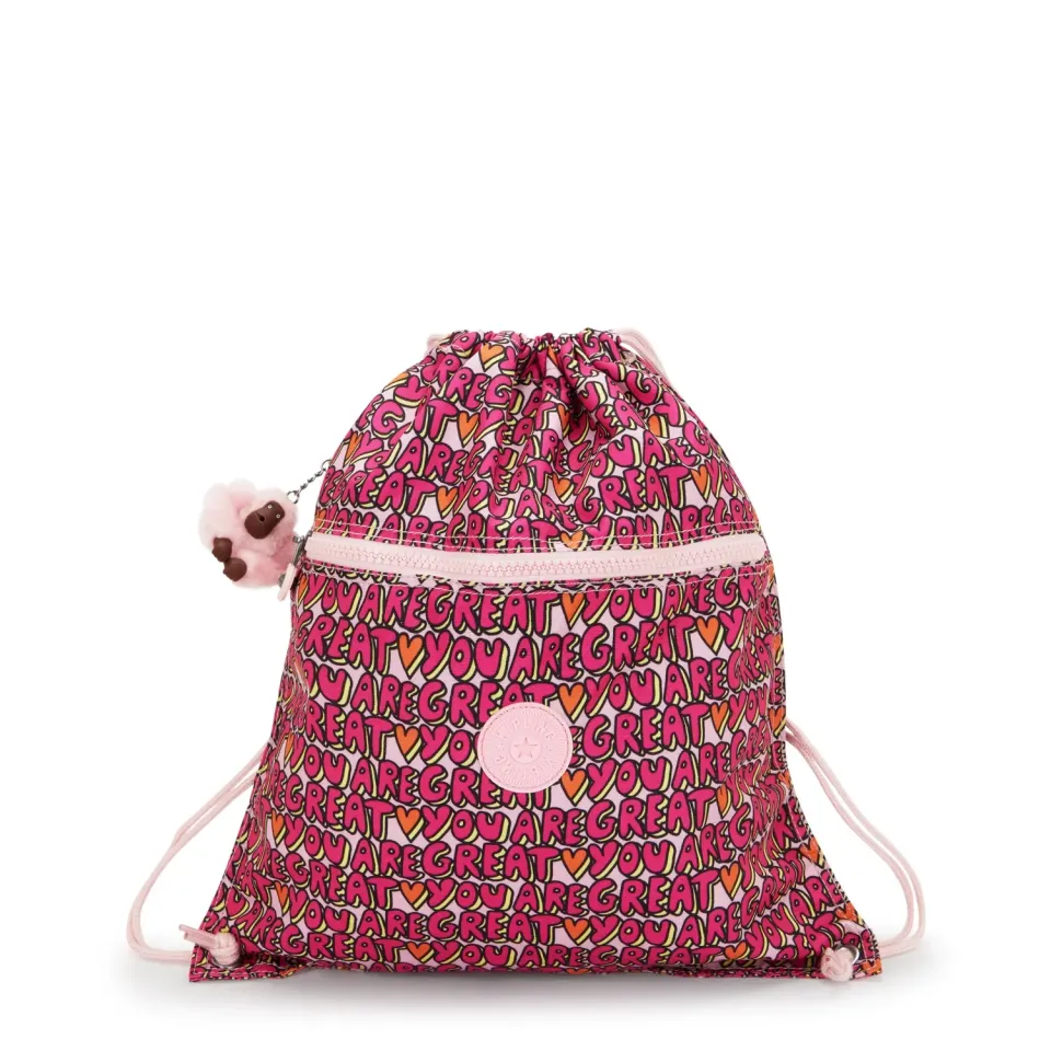 Kipling Supertaboo rugzak U R Great Print Medium waterafstotend