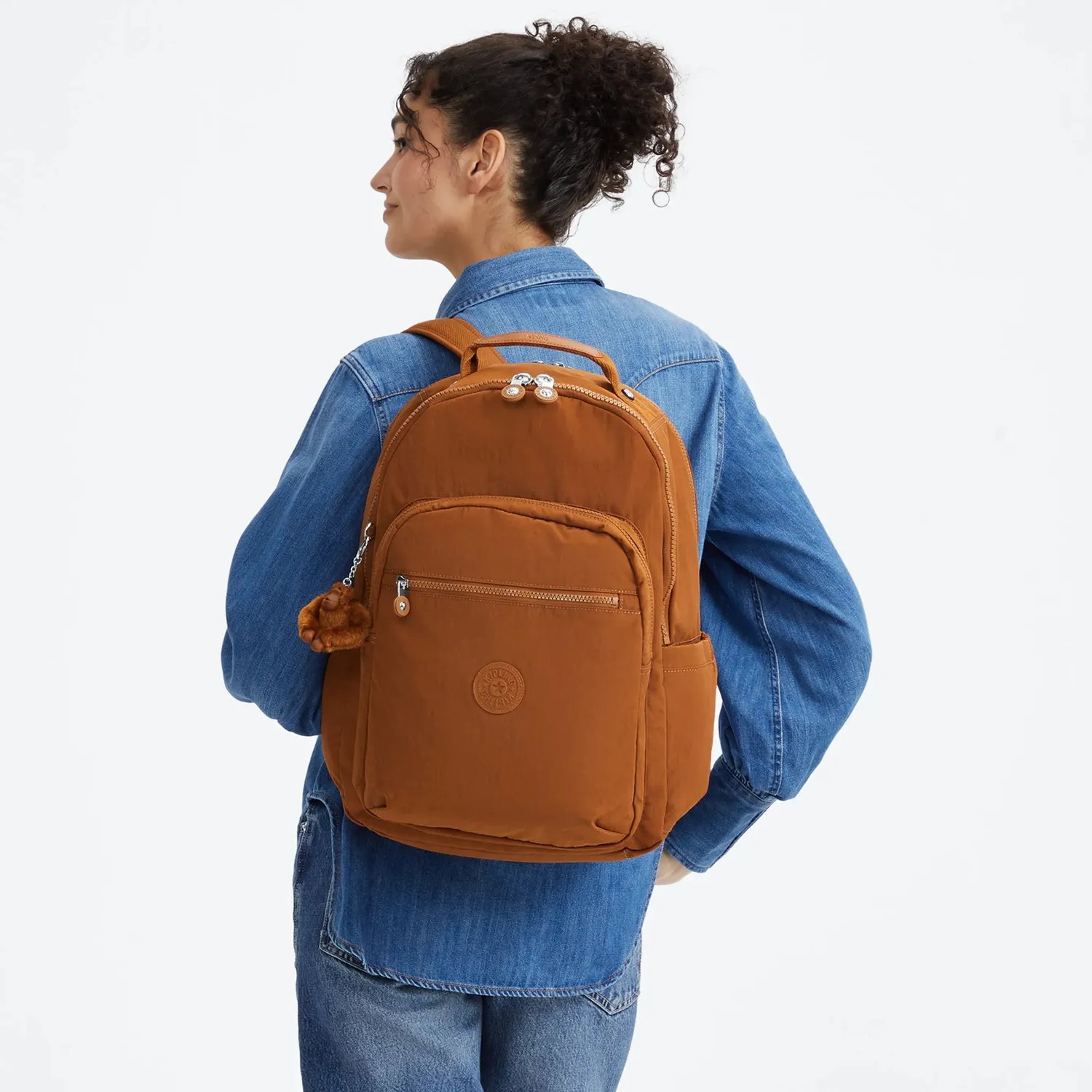 Kipling Seoul Lap rugzak Stylish Mokka Groot 15 inch