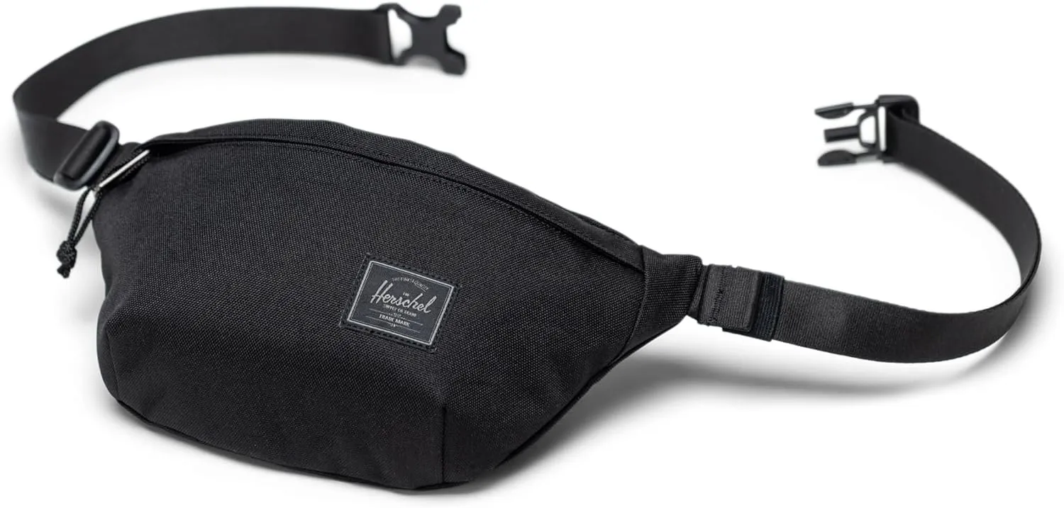 Herschel Classic heuptas zwart verstelbare band