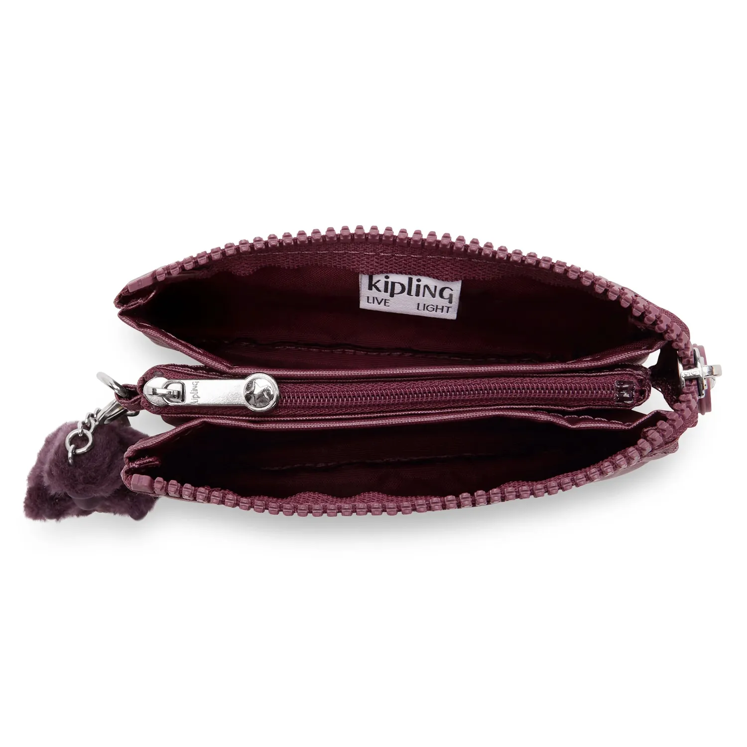 Kipling Creativity S portemonnee Grape Wine metallic