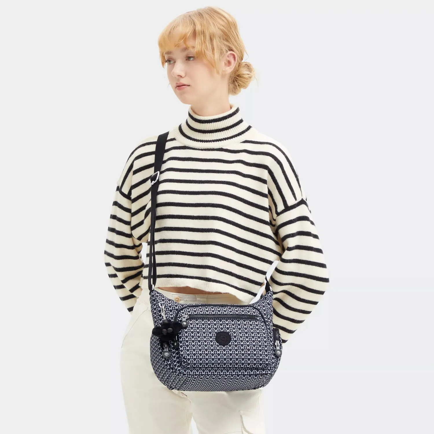 Kipling Gabbie S schoudertas Signature Print klein bedrukt