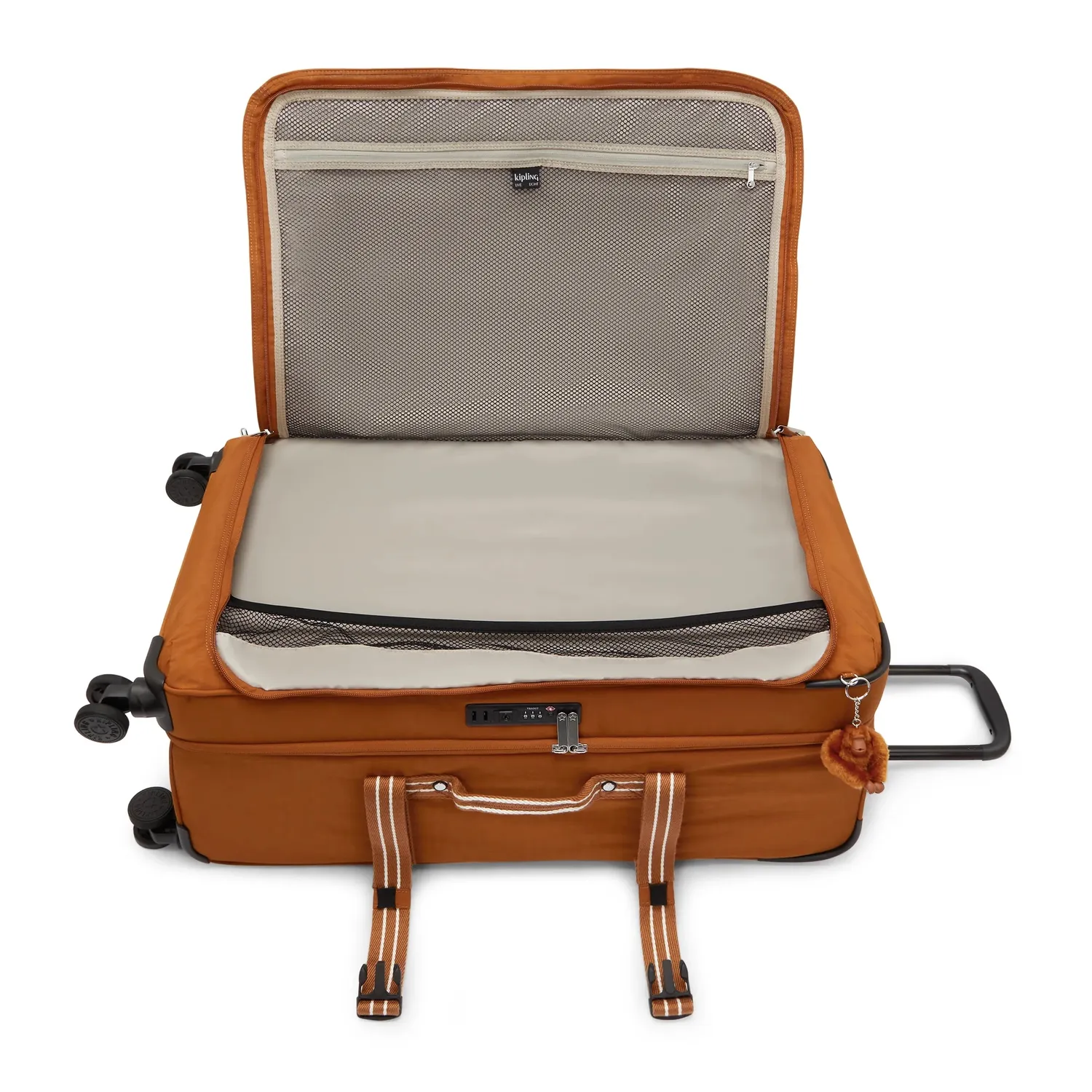 Kipling Spontaneous L koffer Groot Stylish Mokka TSA-slot