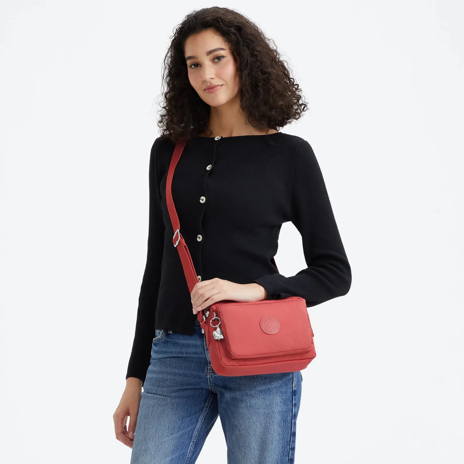 Kipling Abanu M tas Medium Misty Pink crossbody