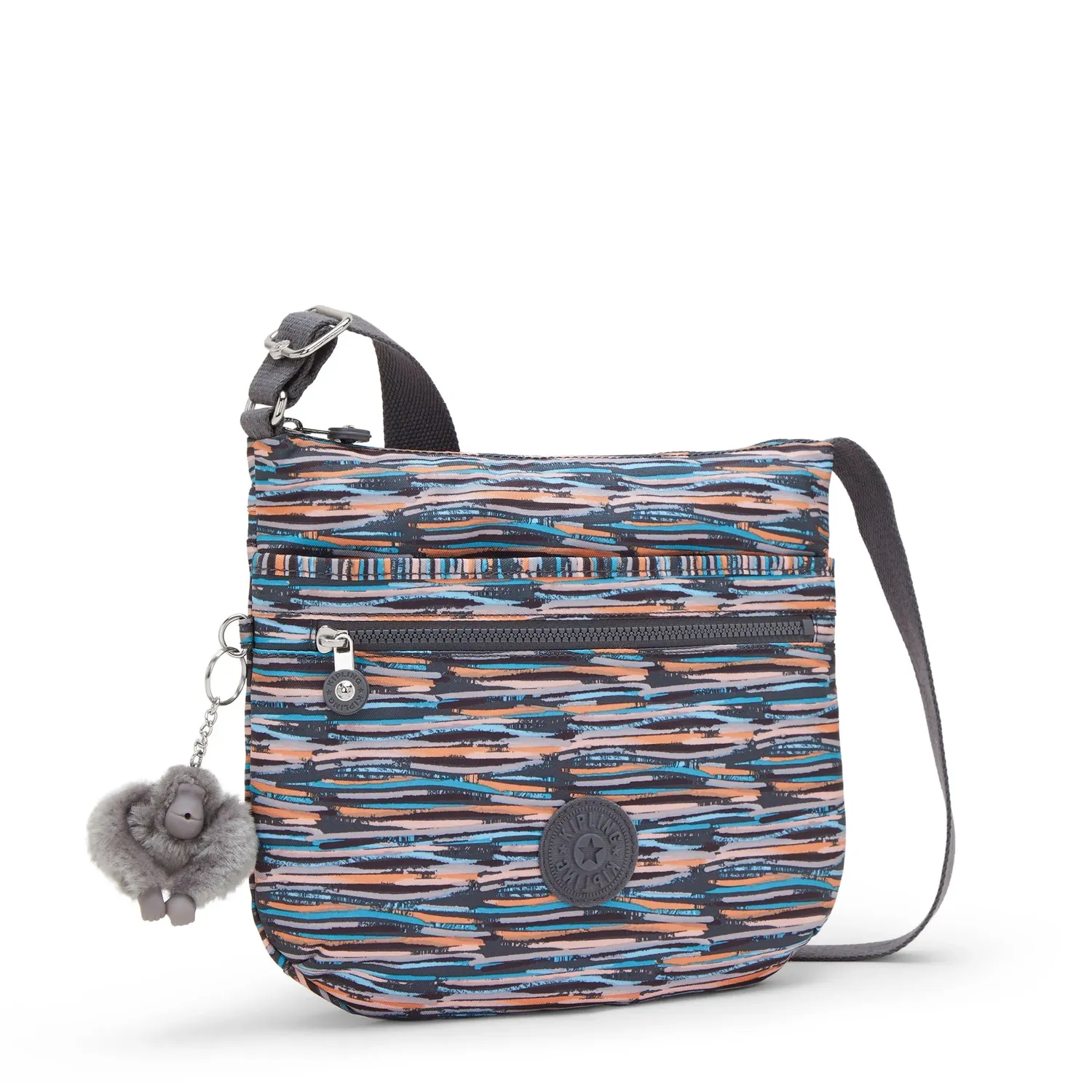 Kipling Arto schoudertas Medium Mineral Stripes lichtgewicht