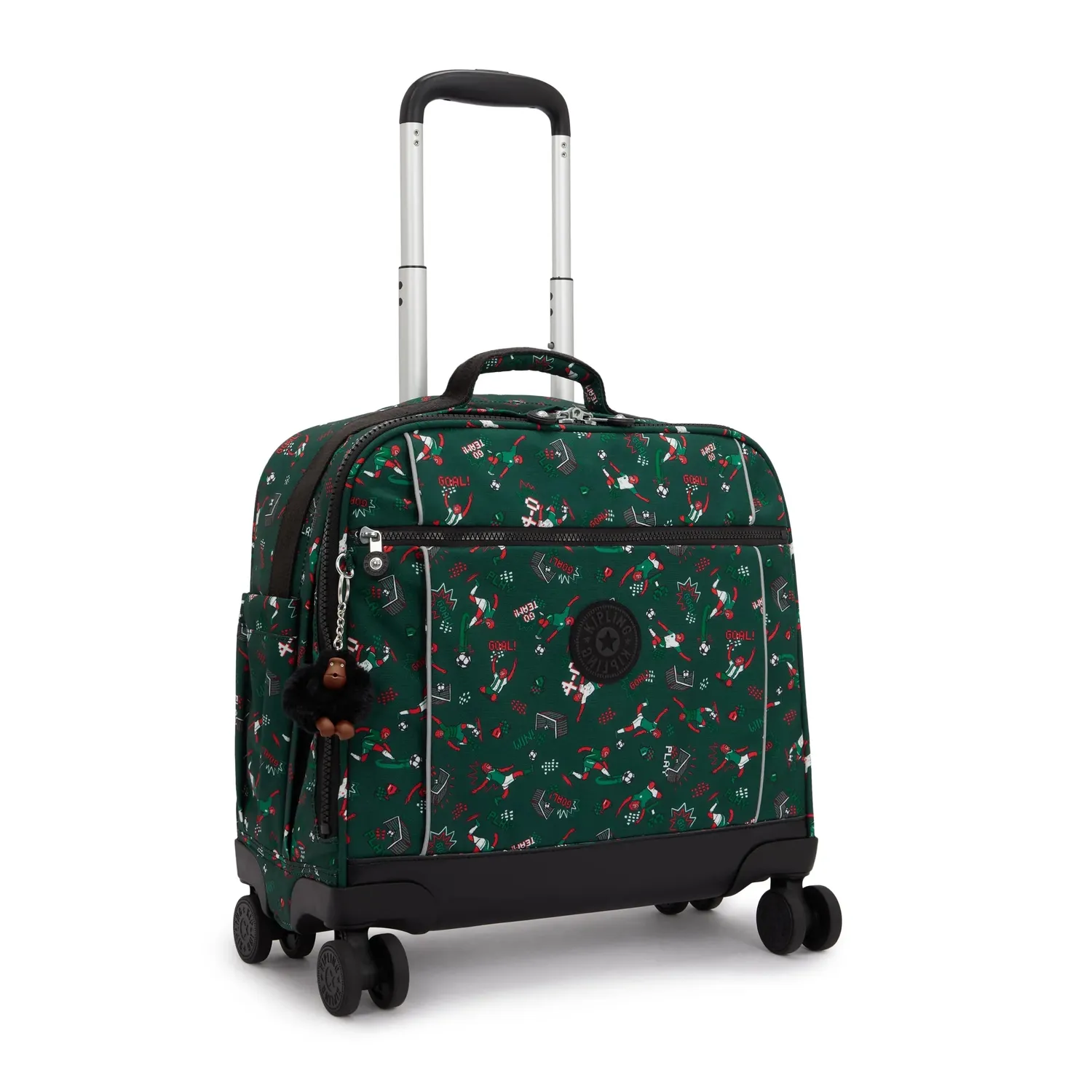 Kipling New Storia schooltas met wielen Soccer Print groot laptopvak