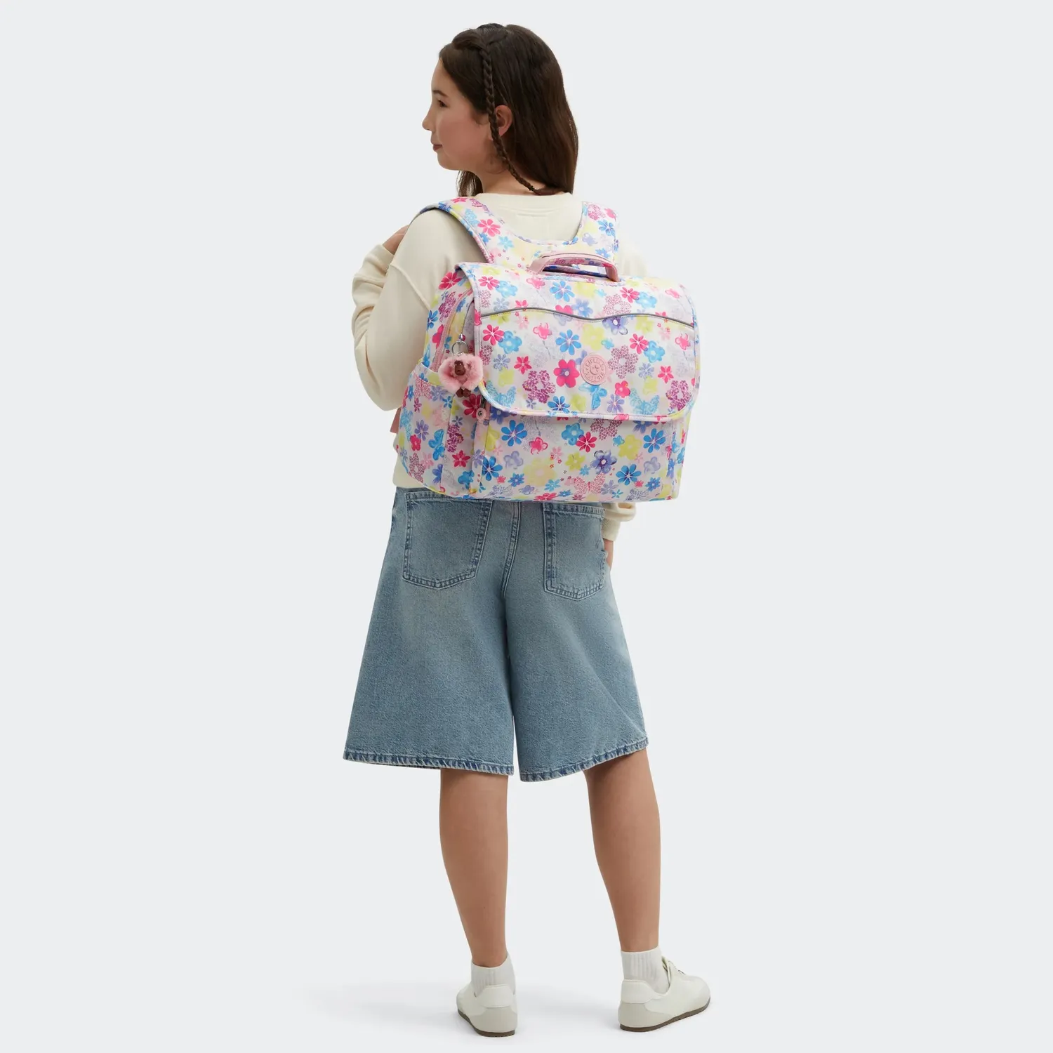 Kipling Codie L schoolrugzak Flower Stamp groot A4