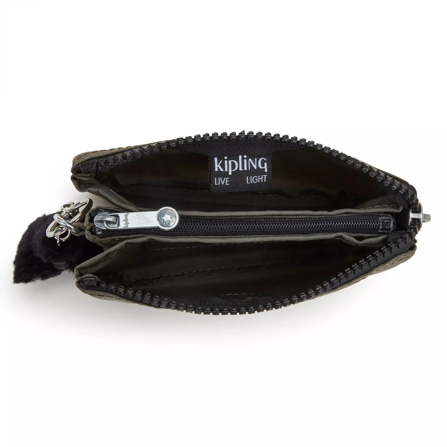 Kipling Creativity S portemonnee Green Moss Klein met ritsvak