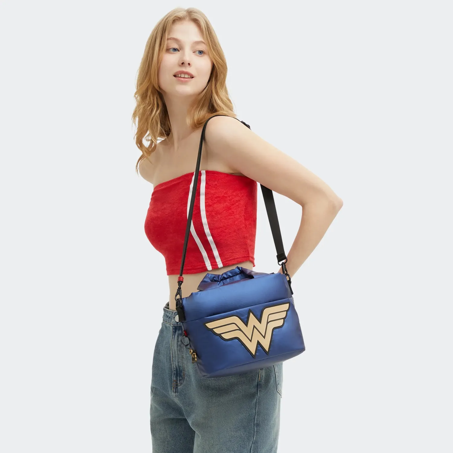 Kipling Minta P schoudertas Wonder Blue klein metallic