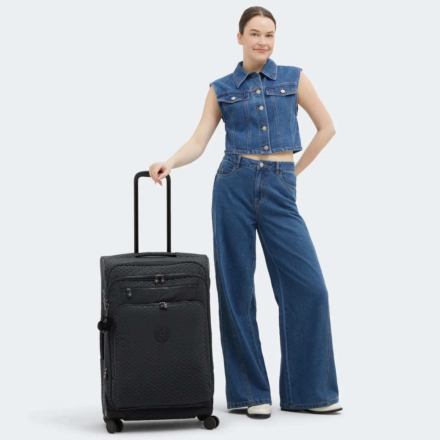 Kipling New Youri Spin M koffer medium Signature Emb