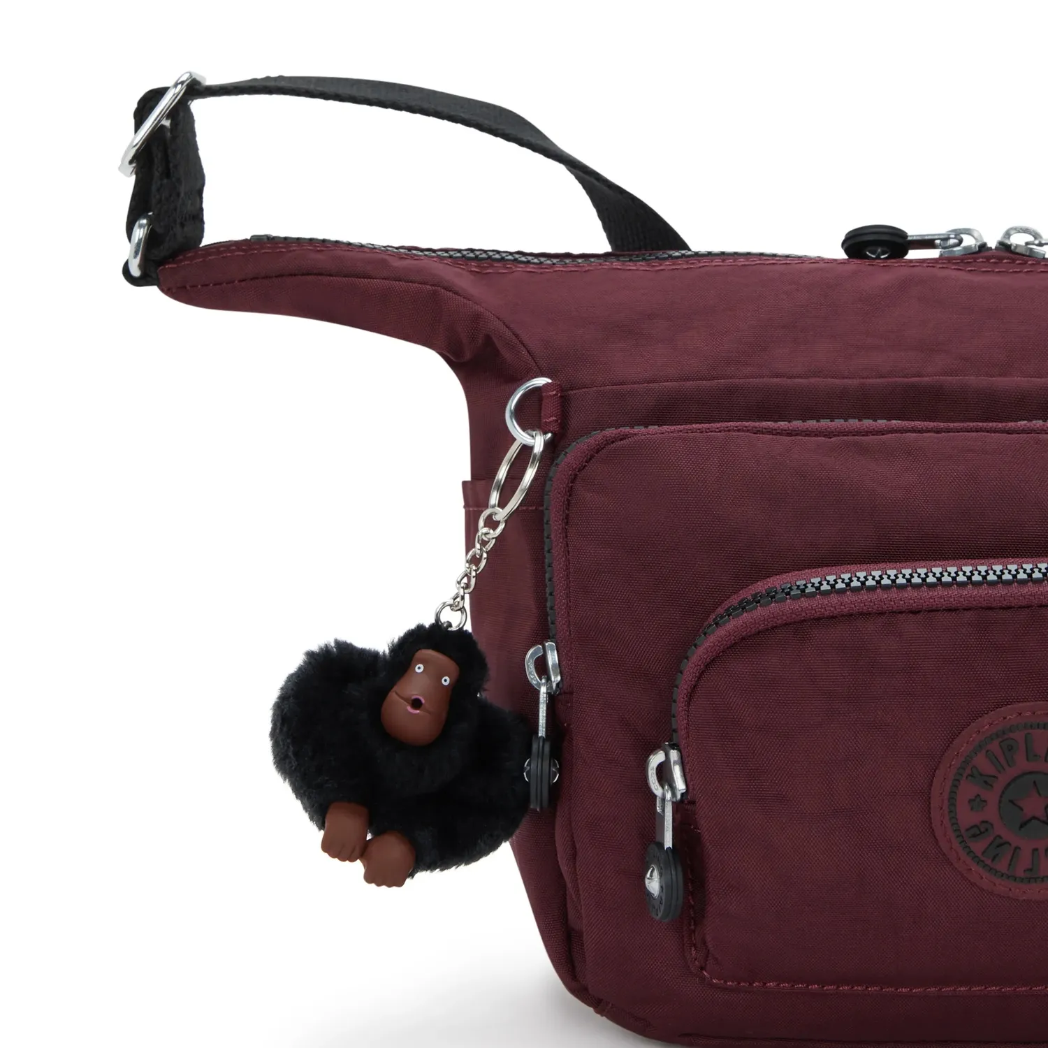 Kipling Erica S schoudertas Mulberry Mocha klein afneembare riem