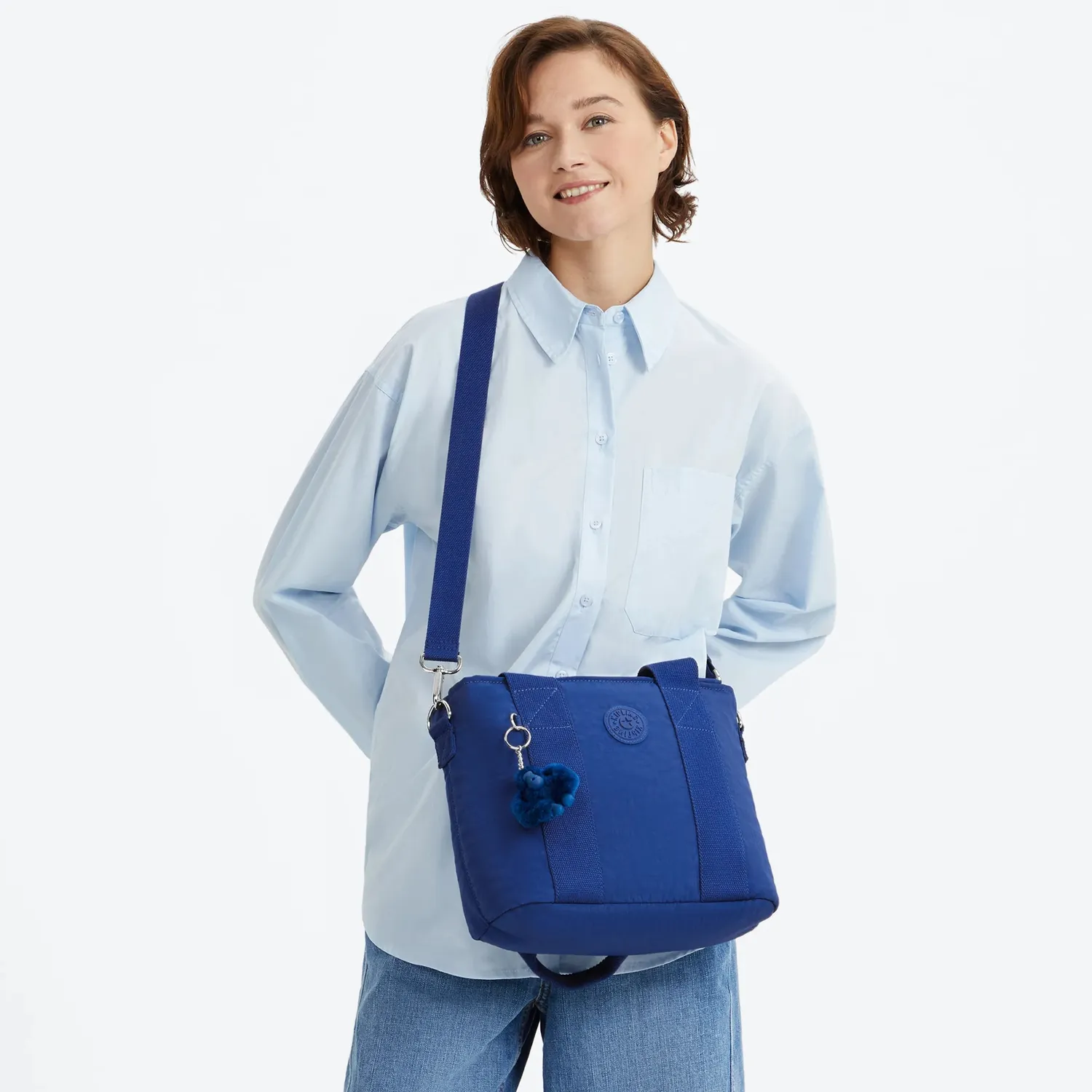 Kipling Minta M Up Shopper Blazing Blue Medium