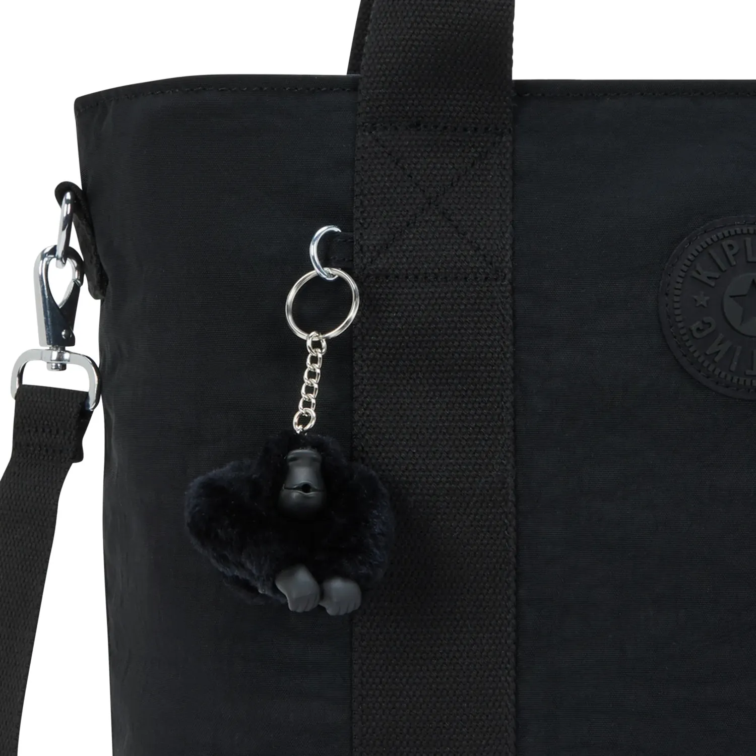 Kipling Minta L Up schoudertas Black Noir groot draagtas