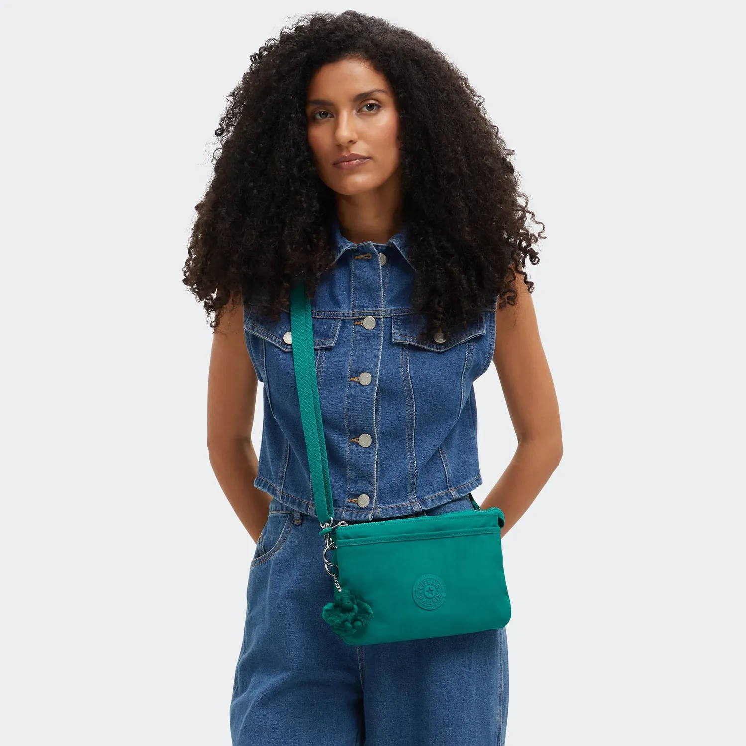Kipling Riri crossbodytas klein Outspoken Green waterafstotend