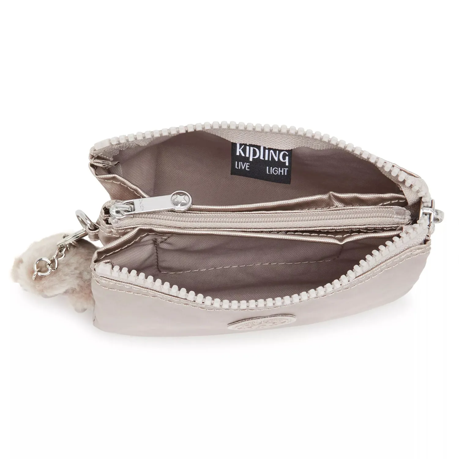 Kipling Creativity S portemonnee klein Metallic Glow met rits