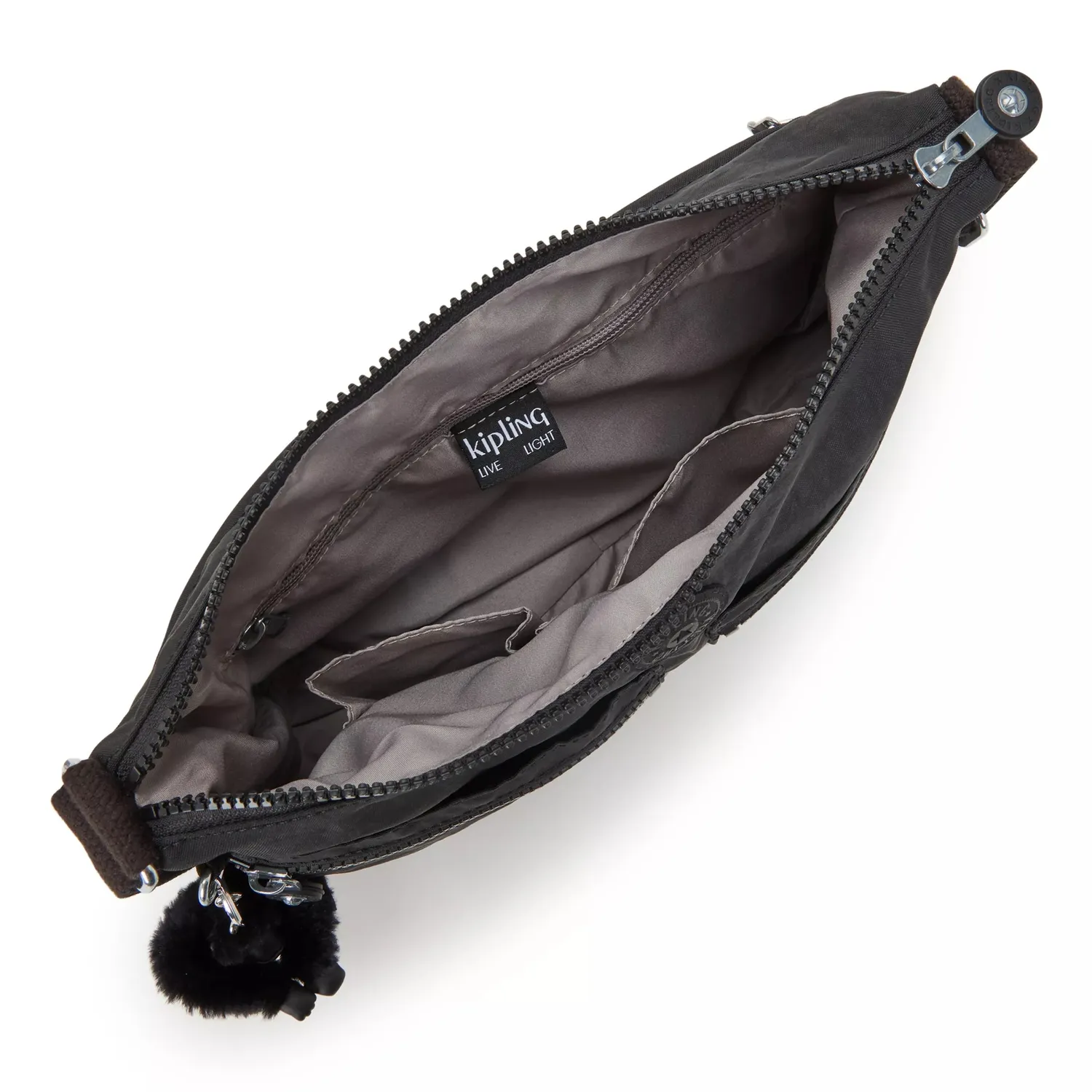 Kipling Izellah schoudertas Black Noir Medium waterafstotend