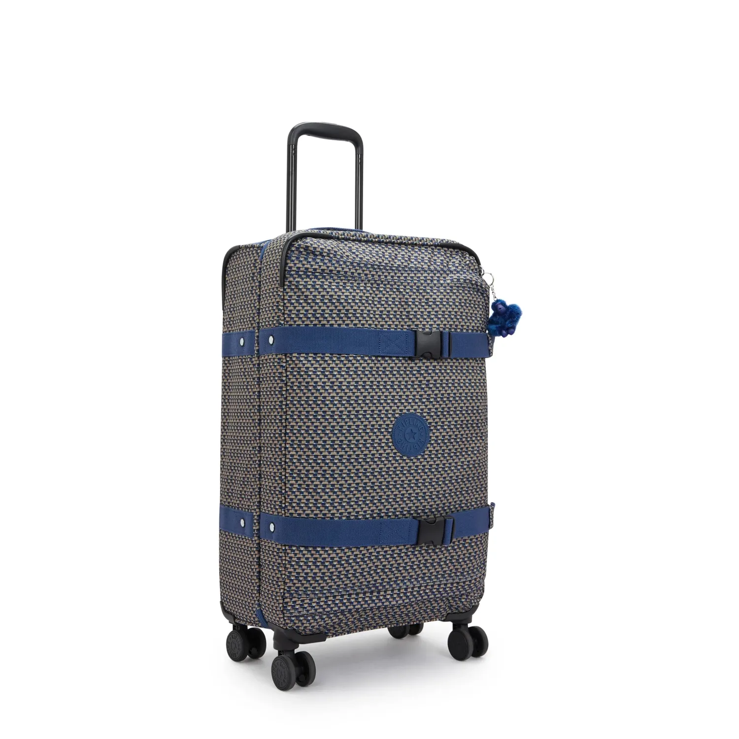 Kipling Spontaneous M koffer medium blue on wire TSA