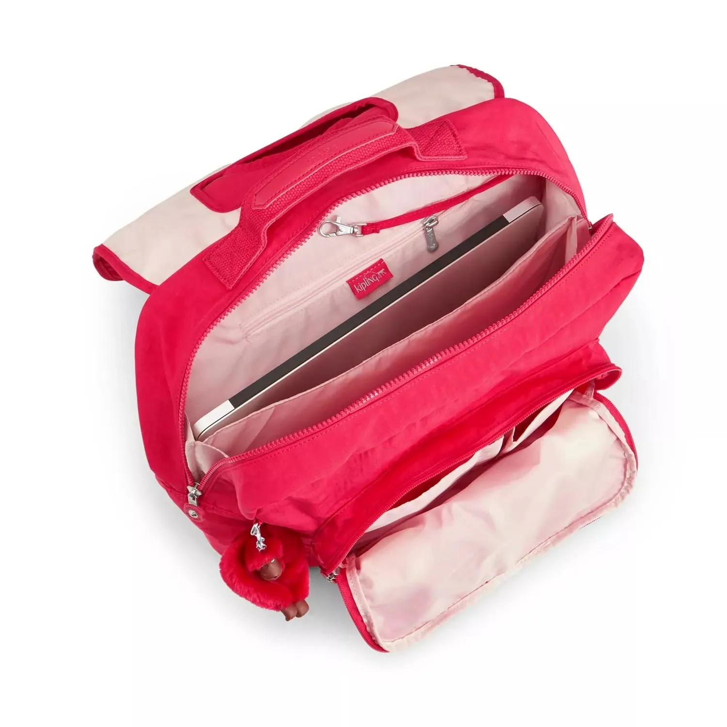 Kipling Iniko schoolrugzak Medium True Pink waterafstotend