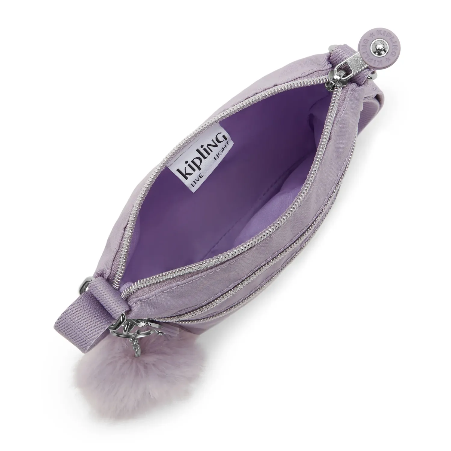Kipling Alvar XS crossbodytas Stylish Lilac klein met ritsvakken