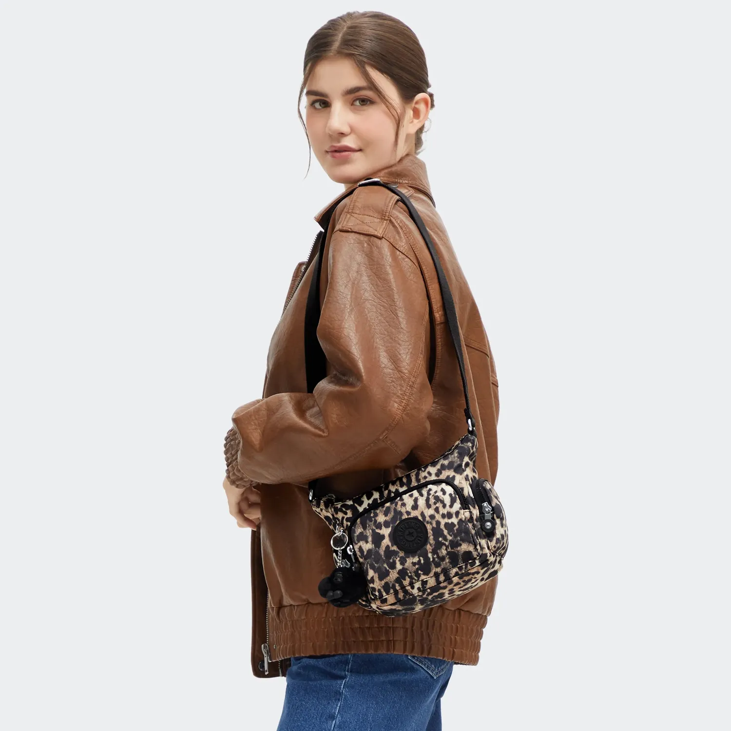 Kipling Gabbie Mini schoudertas Klein Wild Leopard dierenprint