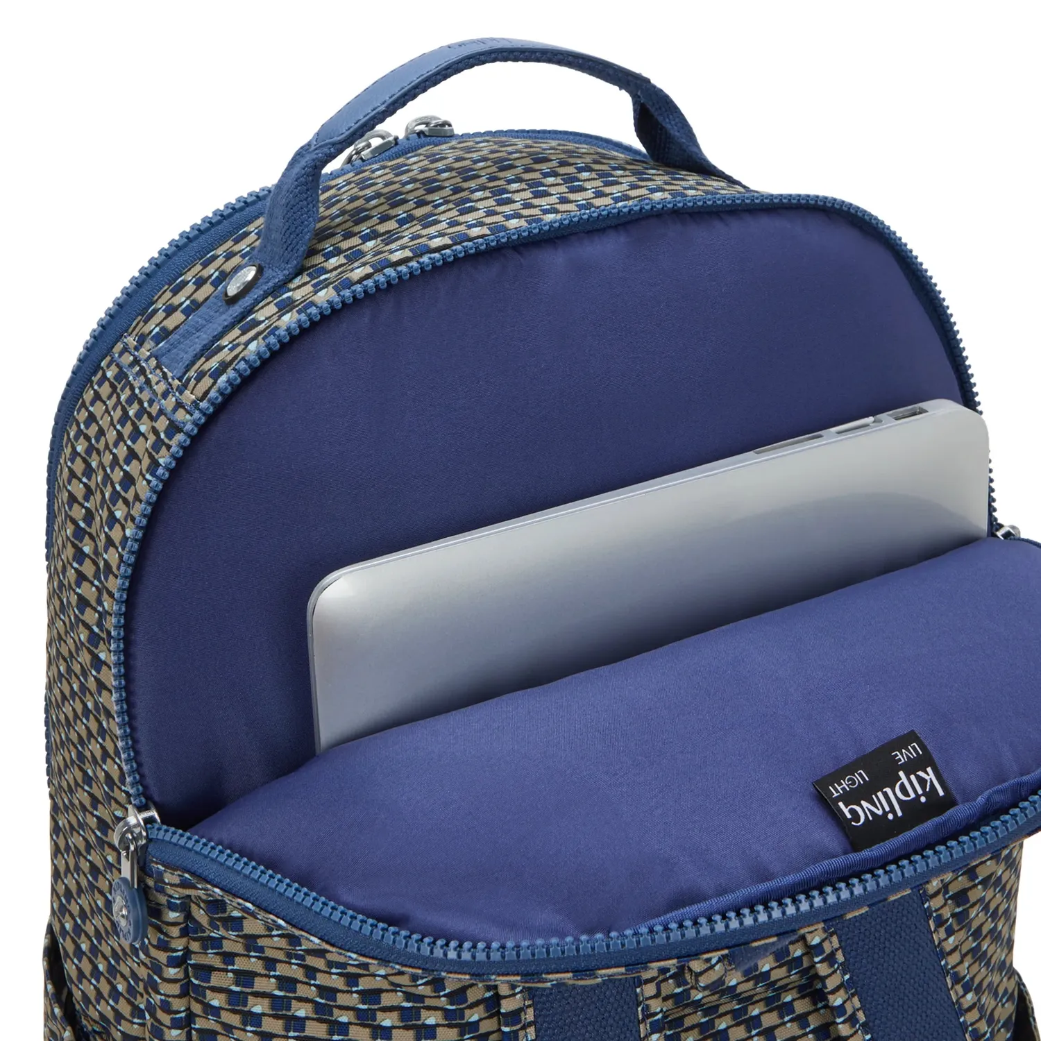 Kipling Seoul Lap rugzak Blue on Wire Groot 15 inch laptop