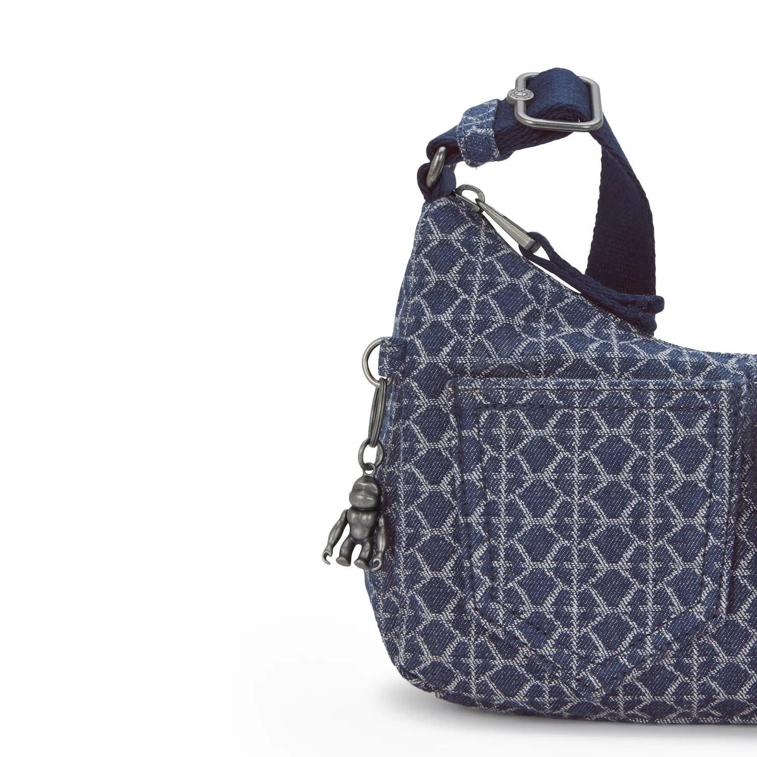 Kipling Kenda crossbodytas Signature Denim klein licht