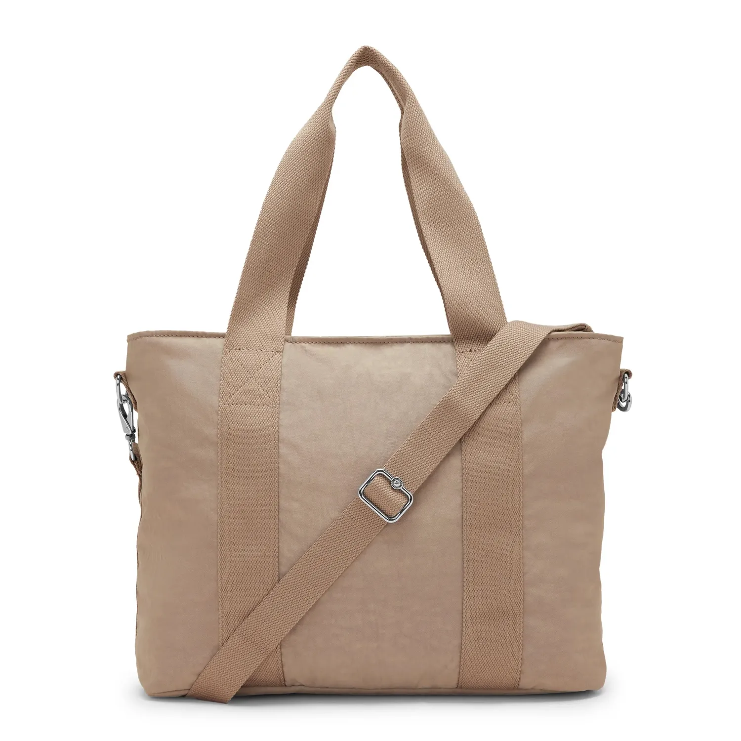 Kipling Minta L Up shopper tan beige groot met rits