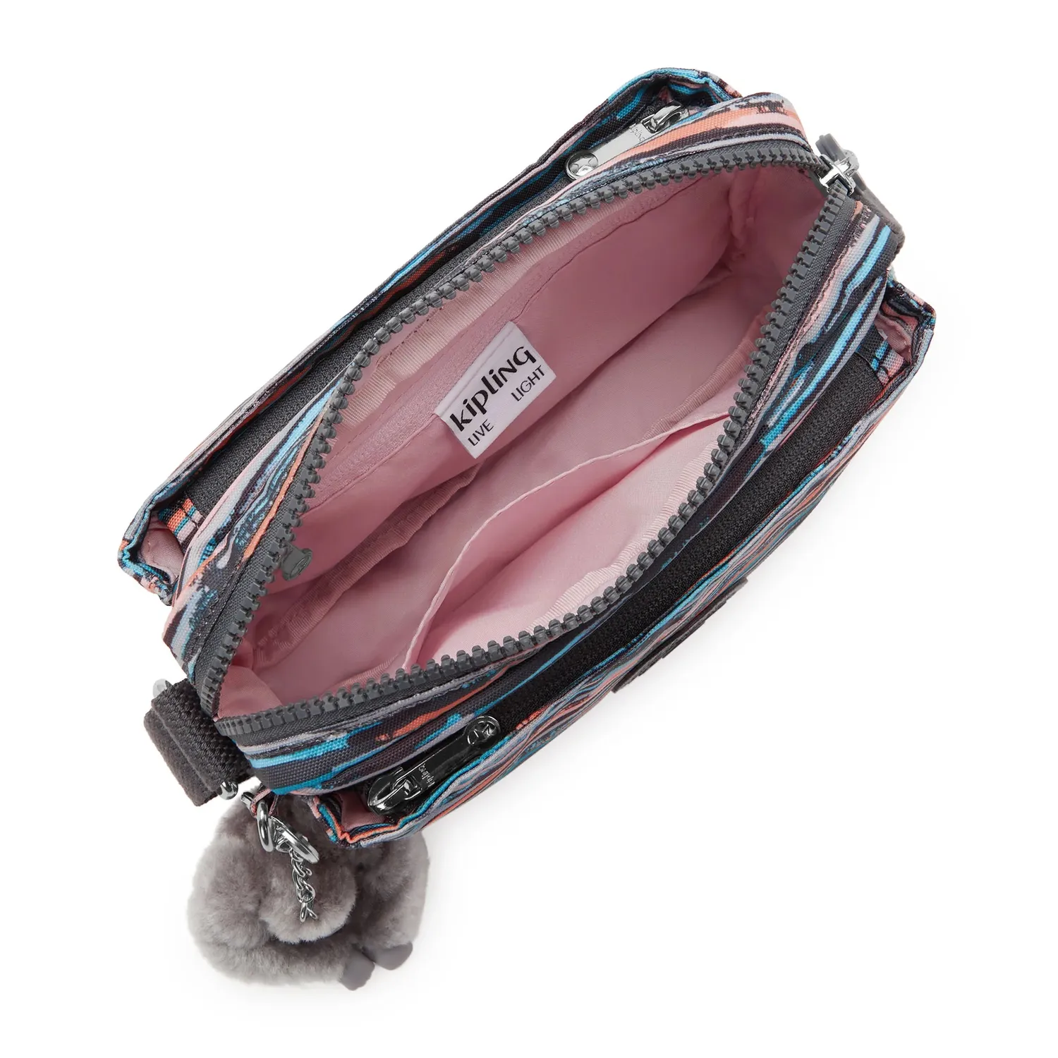 Kipling Abanu Crossbody Tas Klein Mineral Stripes compact