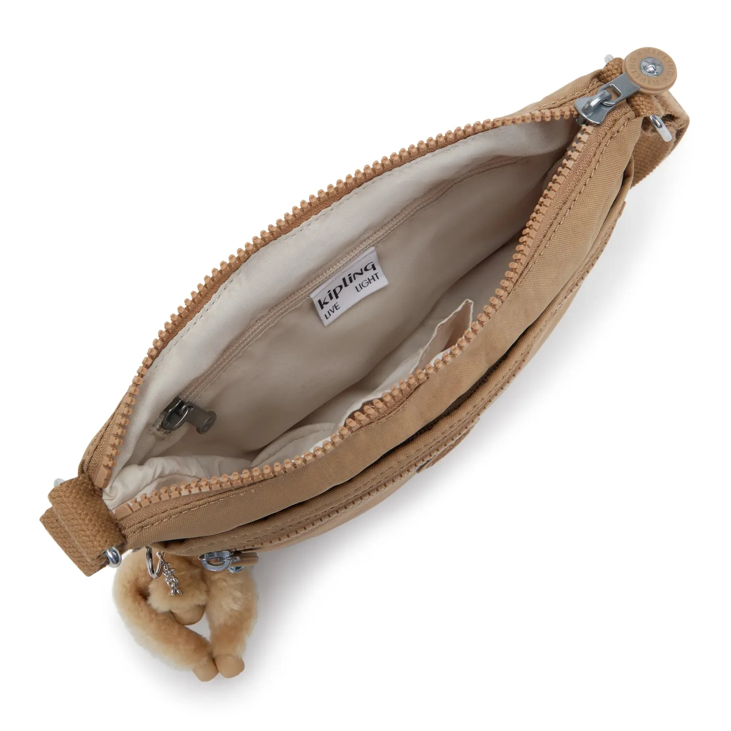 Kipling Arto S schoudertas Early Tan klein licht