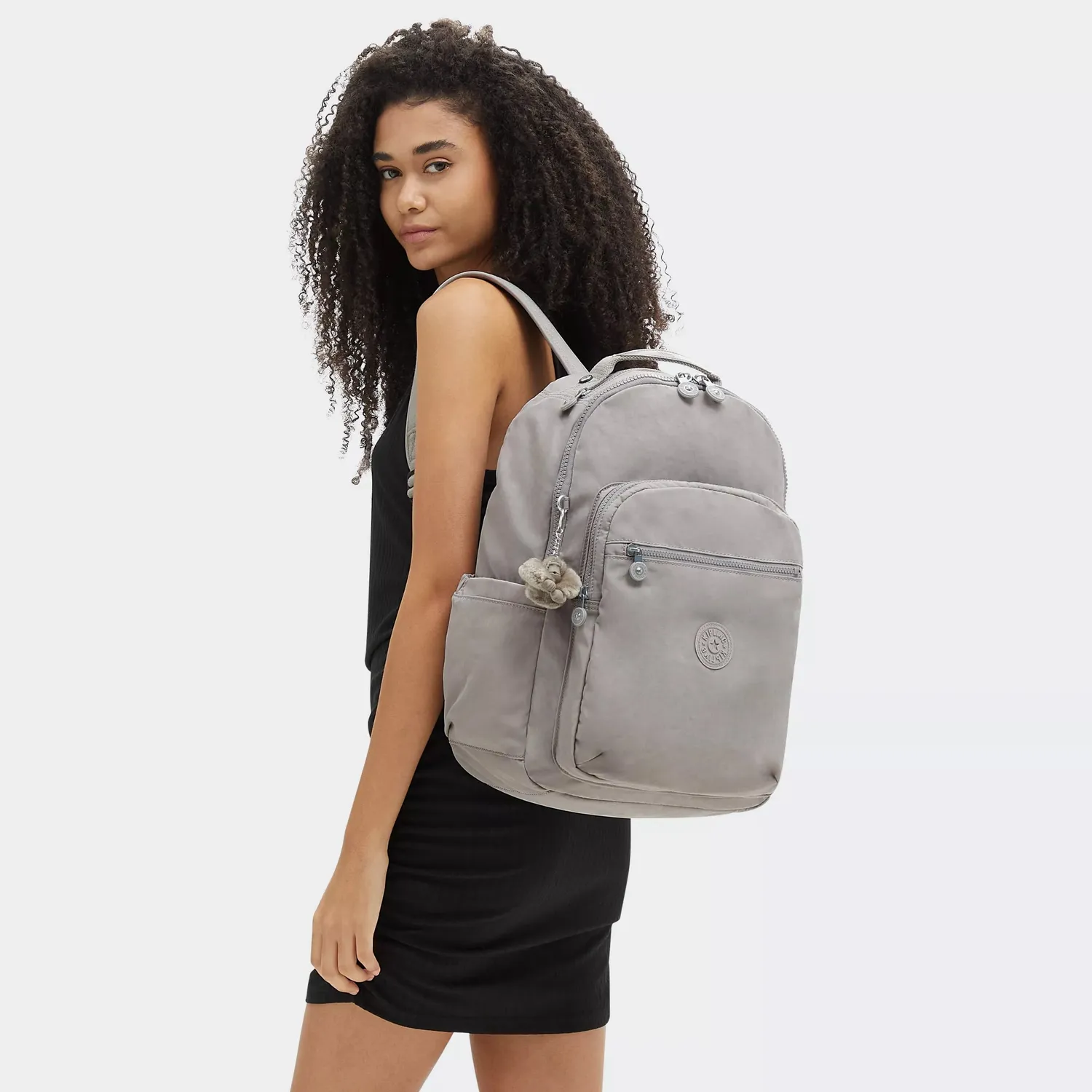 Kipling Seoul rugzak groot Grey Gris 15 inch laptopvak