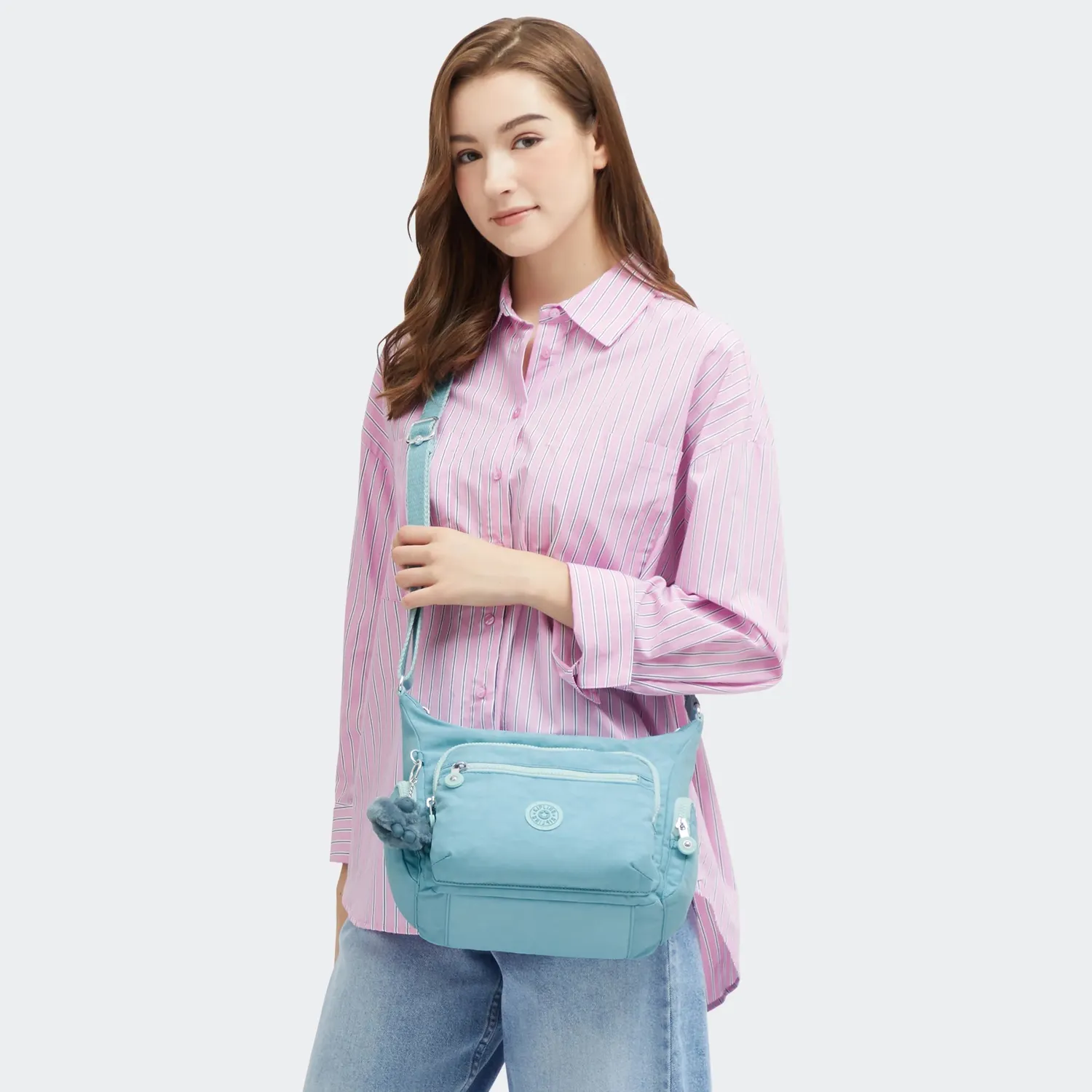 Kipling Gabbie S schoudertas Blue Cool klein nylon
