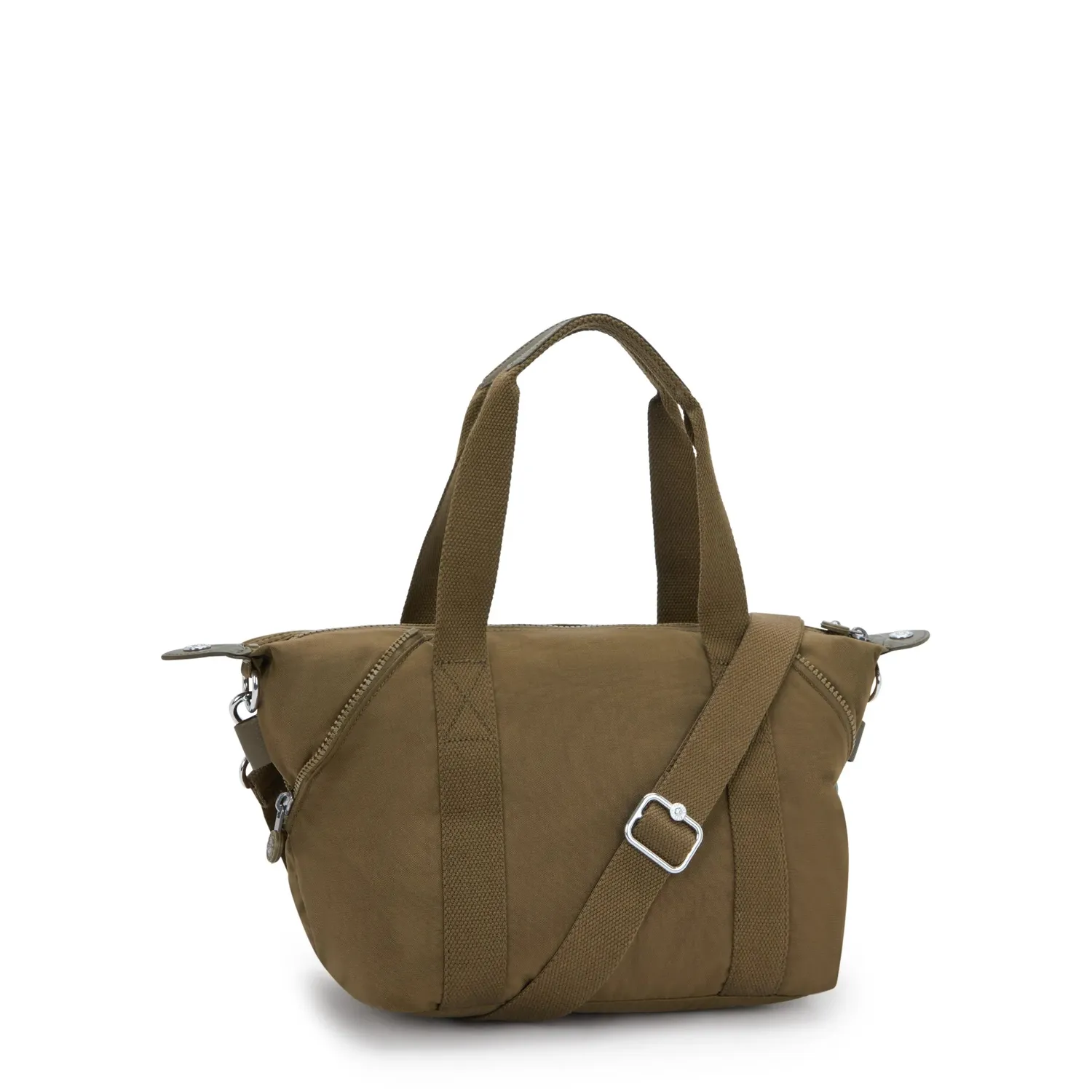 Kipling Art Mini schoudertasje Smooth Khaki klein praktisch