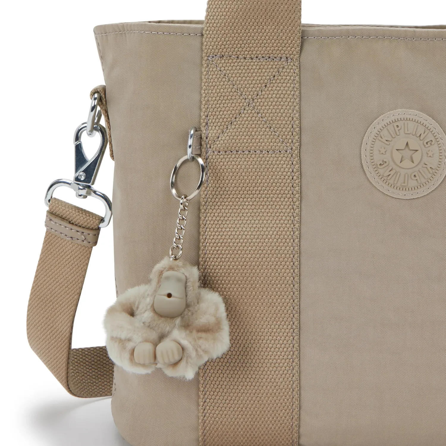 Kipling Minta M Up schoudertas Soft Taupe Medium afneembare band