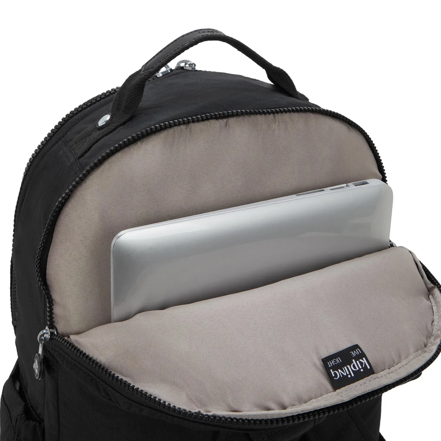 Kipling Seoul Lap rugzak Black Noir Groot met 15 inch laptopvak