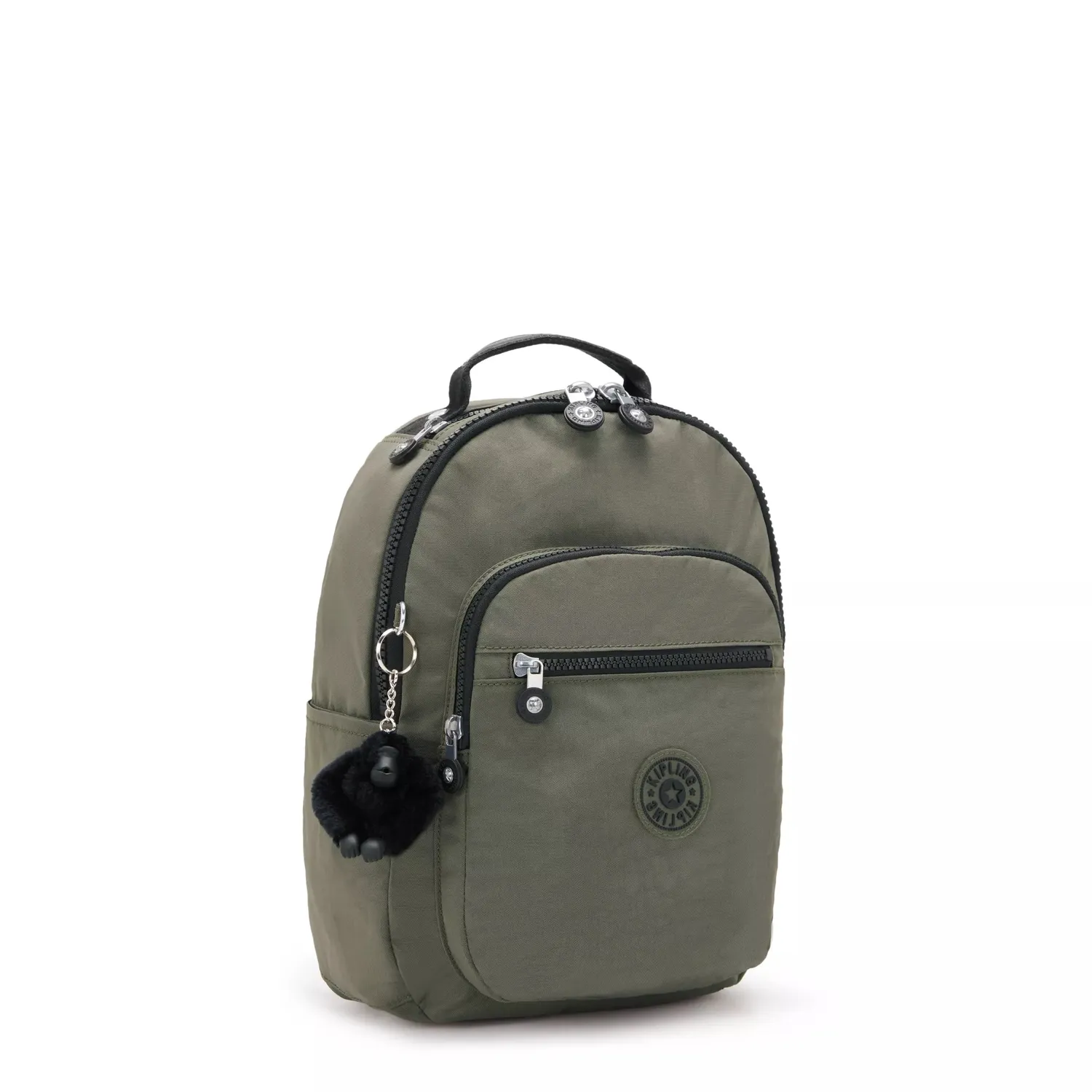 Kipling Seoul S kleine rugzak Green Moss met 11 inch tabletvak