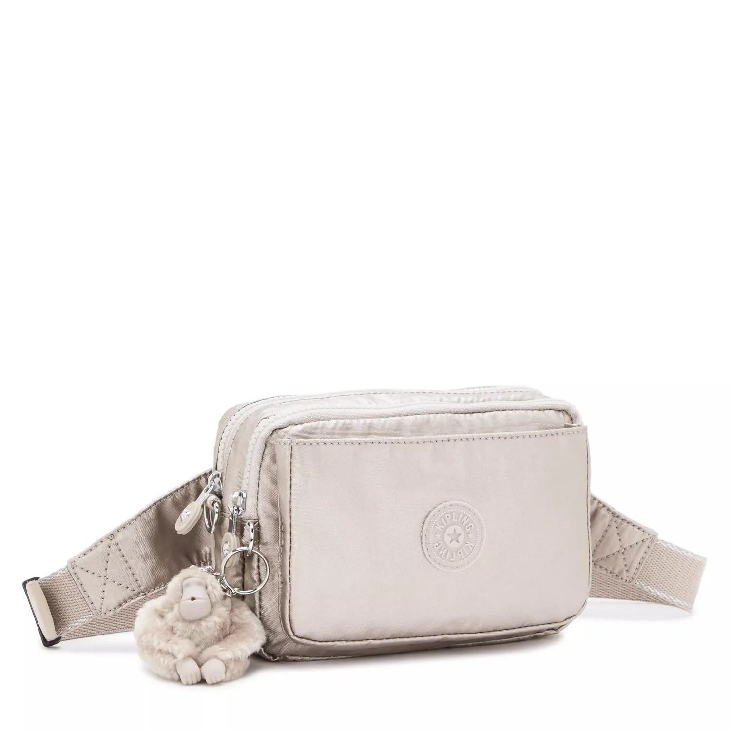 Kipling Abanu Multi crossbody tas Klein Metallic Glow 2 vakken