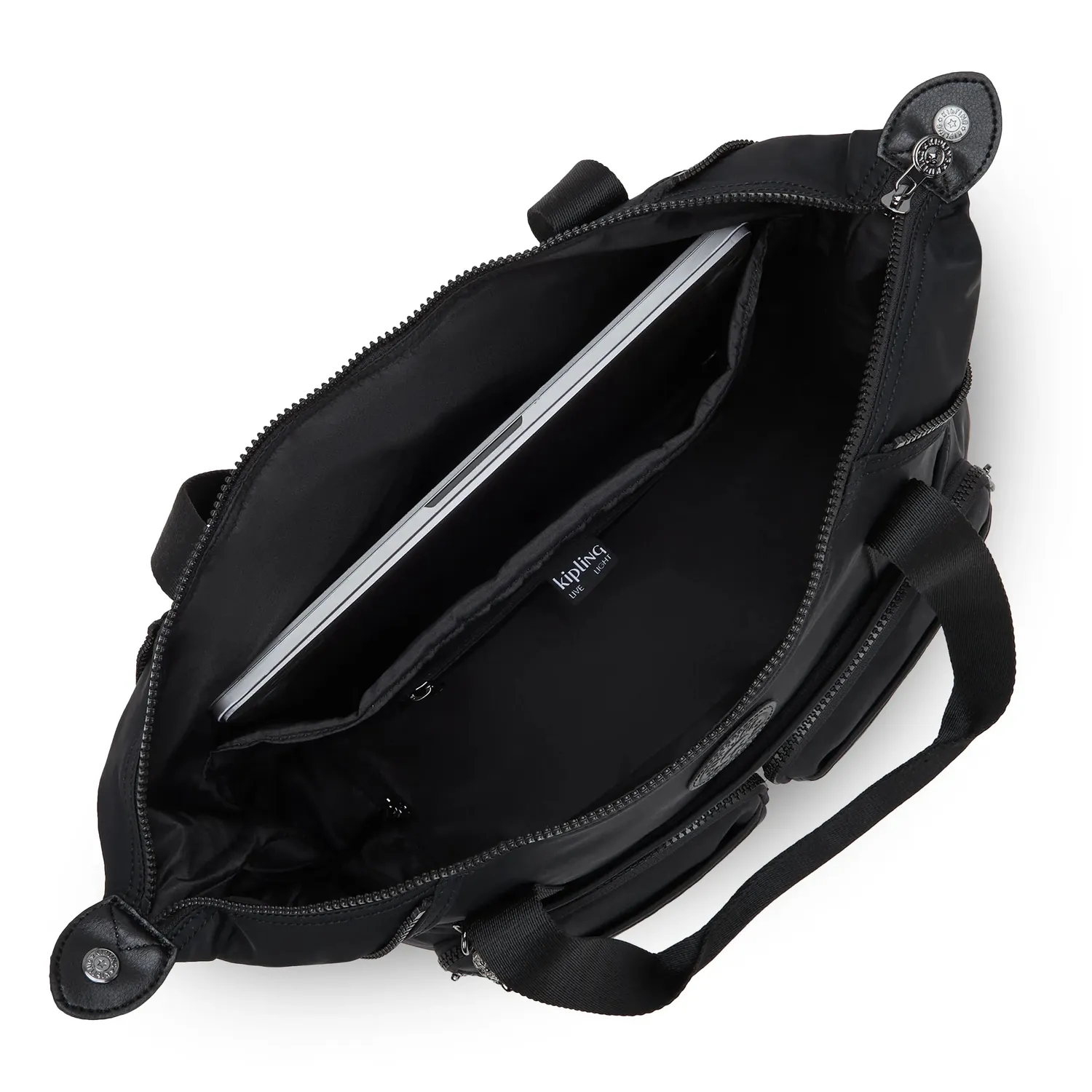 Kipling New Art Duo Pocket draagtas infinite black medium laptopvak