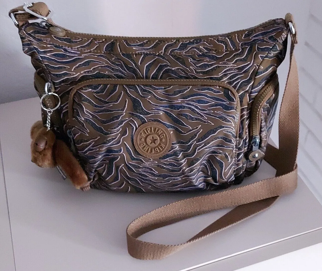 Kipling Gabb S crossbodytas Early Tan Medium verstelbaar
