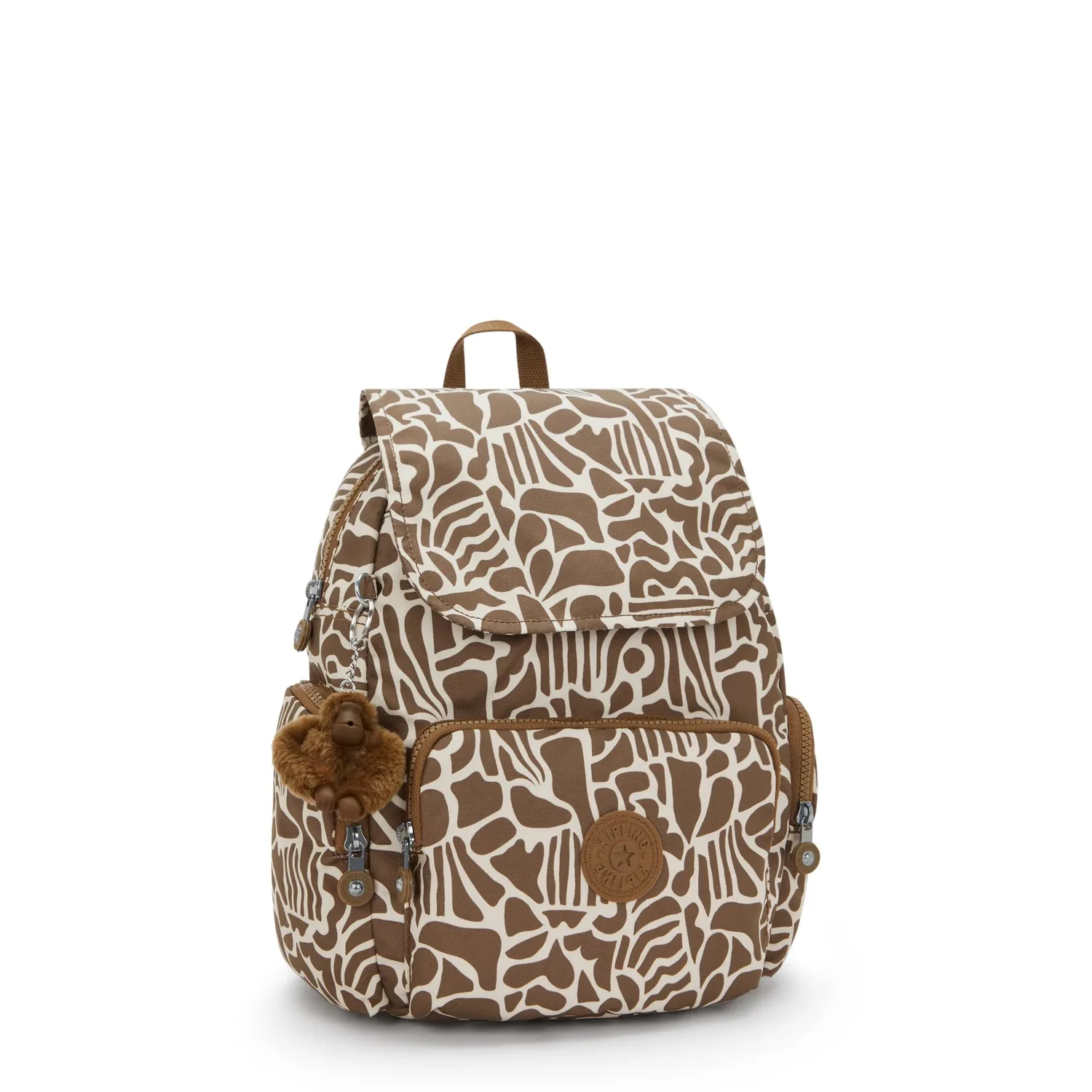 Kipling City Zip S rugzak klein Cocktail Khaki met vakken