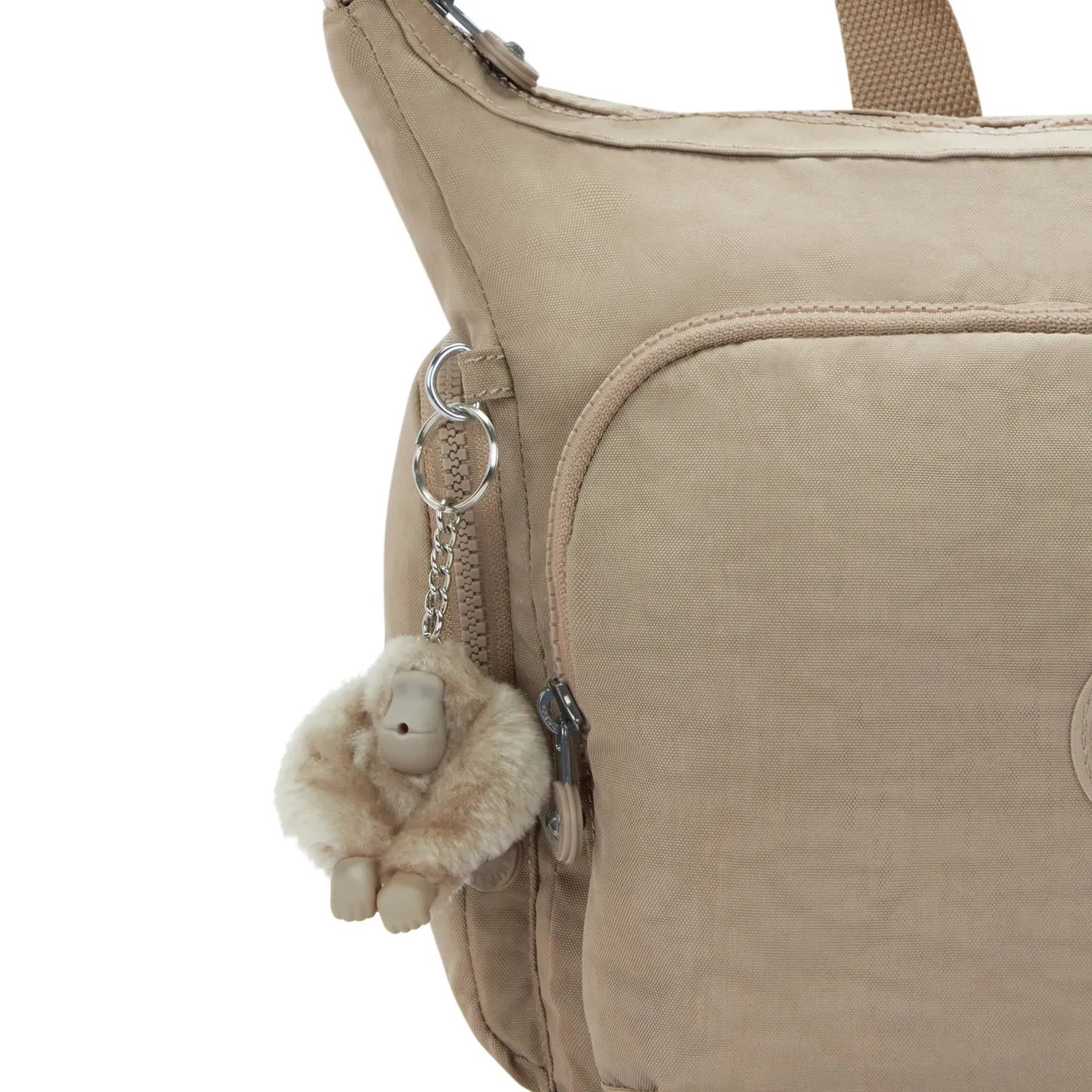 Kipling Gabb crossbodytas Groot Soft Taupe veel vakken