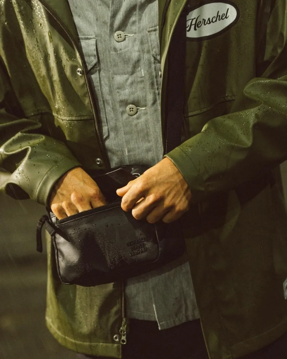 Herschel Alberni crossbody tas heron canvas