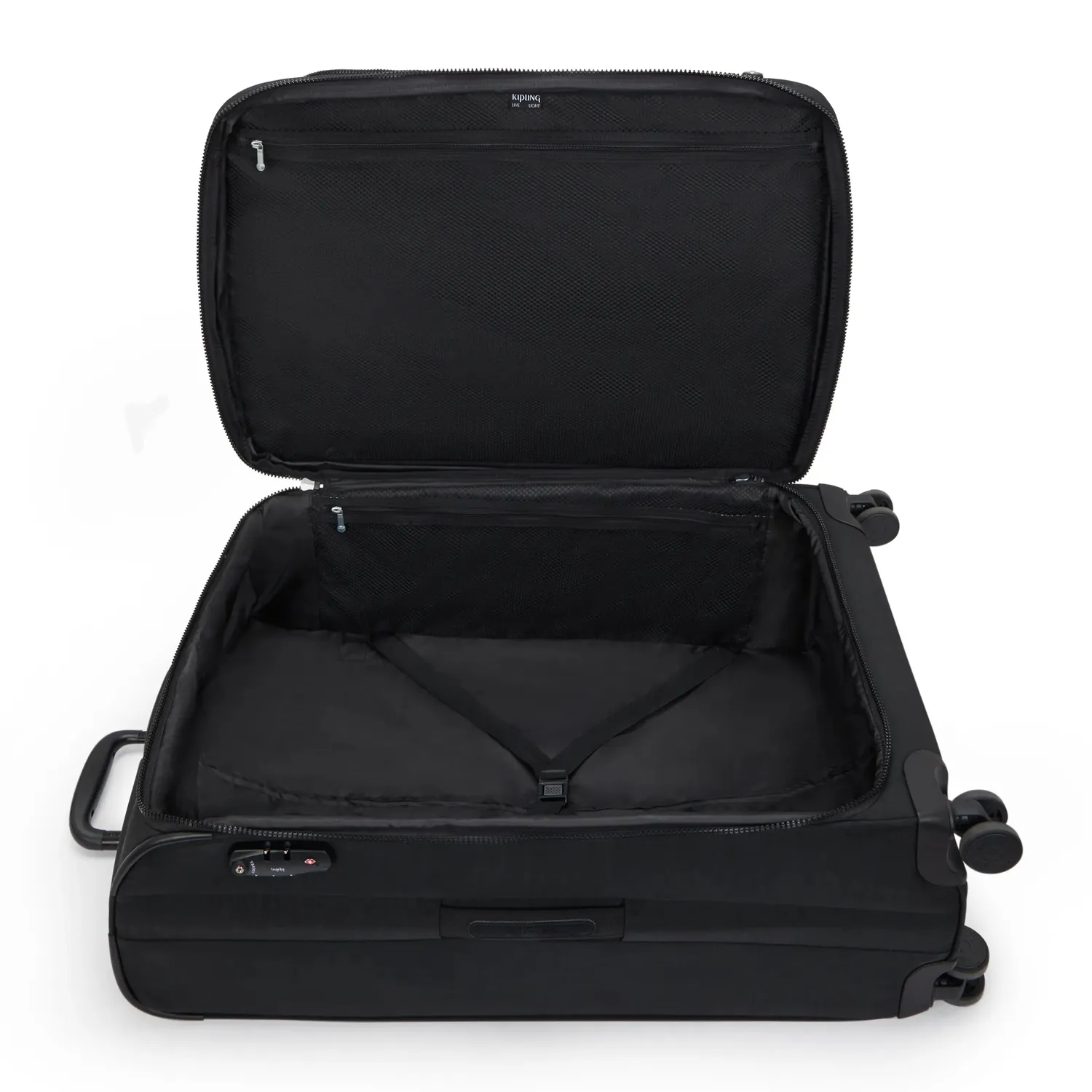 Kipling Youri Spin L koffer Black Noir groot uitbreidbaar