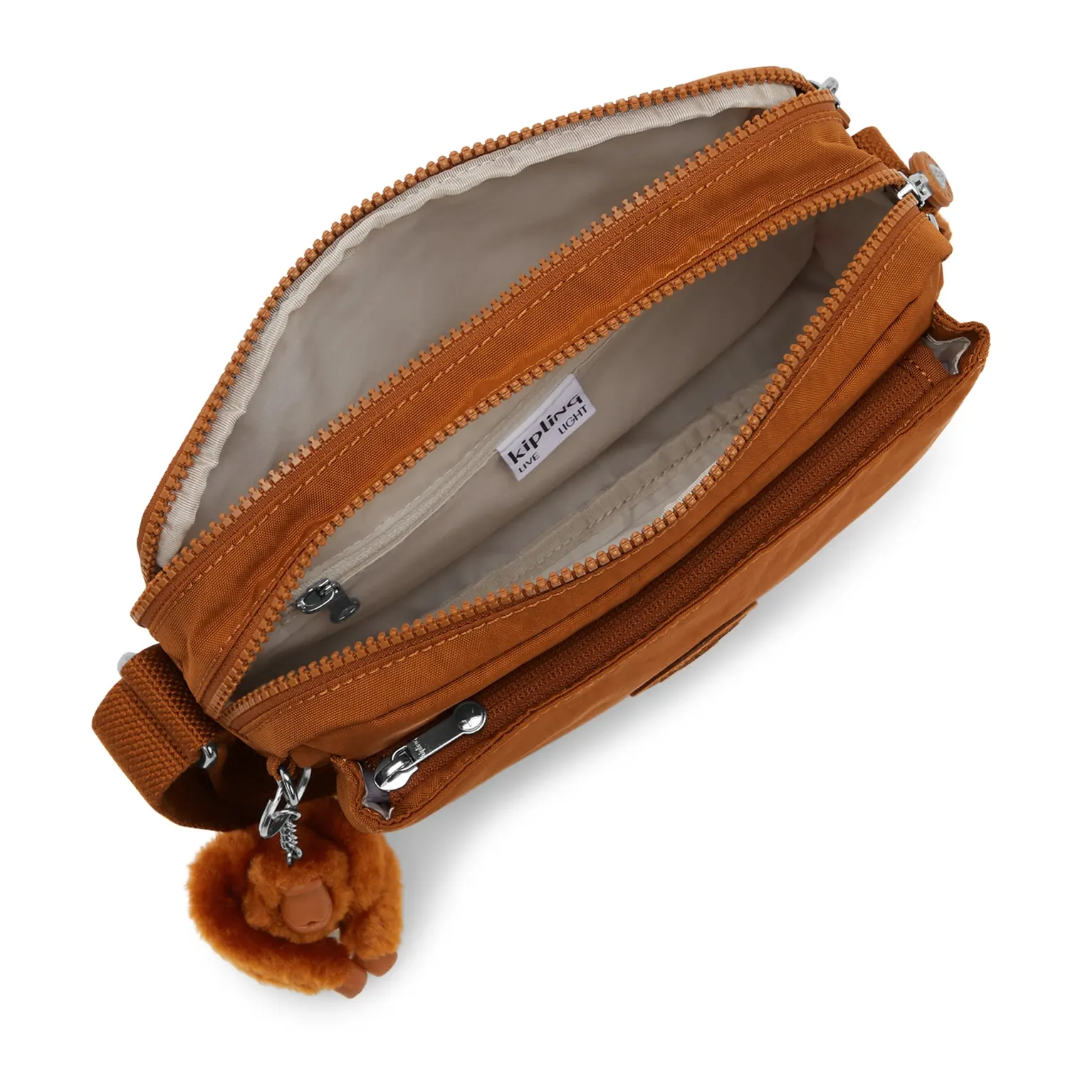 Kipling Abanu M Crossbody Tas Stylish Mokka Medium – Bruin