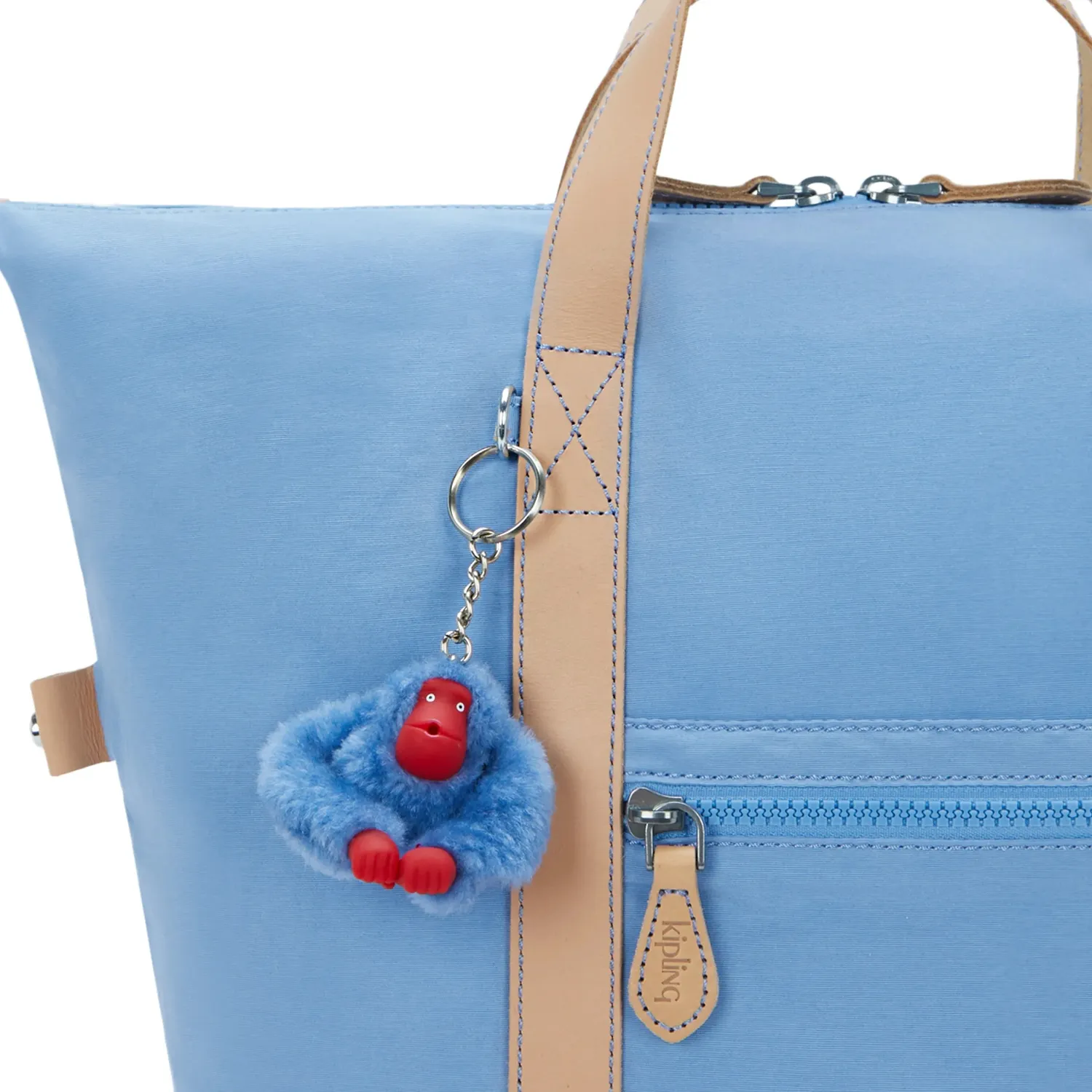 Kipling New Art rugzak Cotton Air Blue medium 15 inch