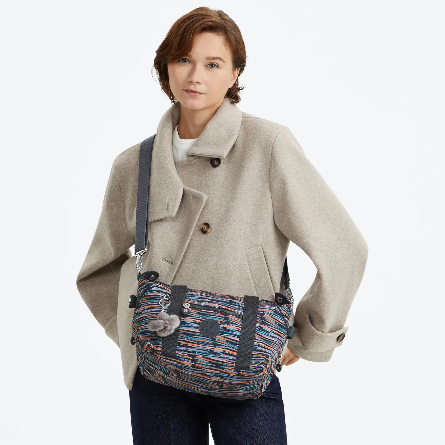 Kipling Art Mini schoudertas Mineral Stripes klein handtas