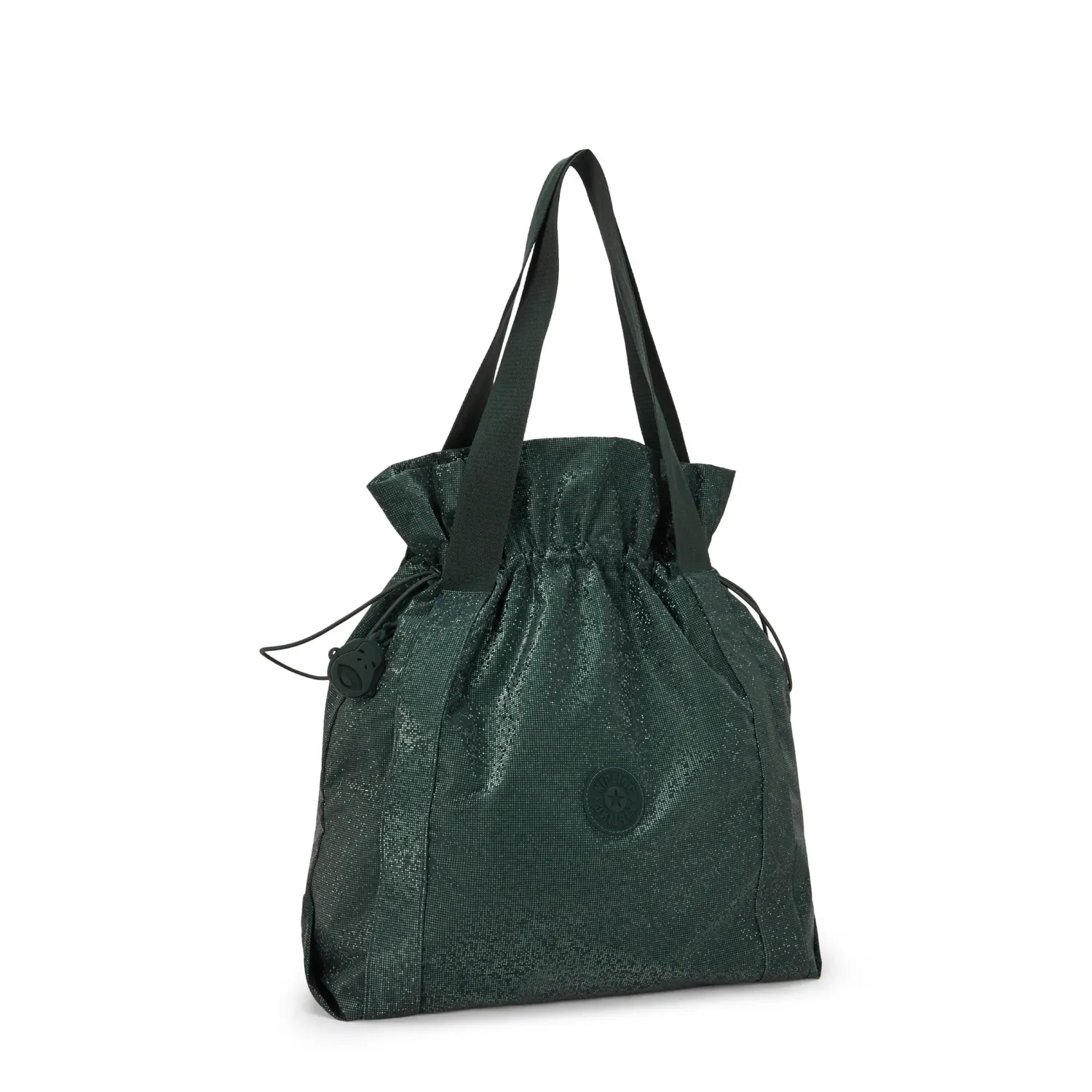 Kipling Elmar schoudertas Medium Shiny Pixel Green A4